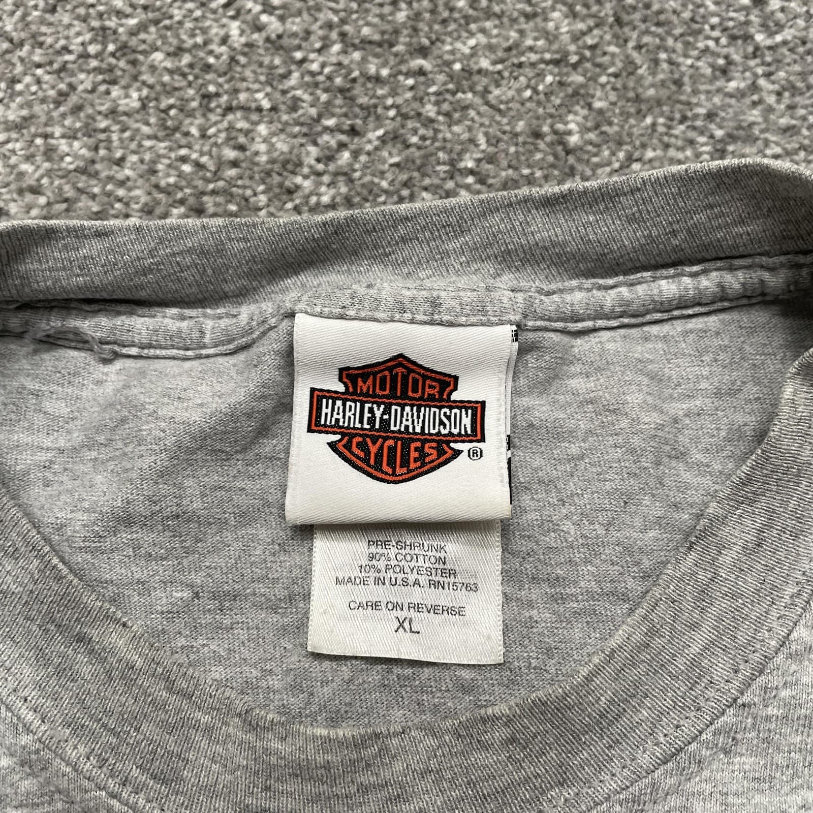 Vintage Harley Davidson Shirt Mens XL Bugs Never Had a Chance Motorcycle 2004 - Thumbnail 3