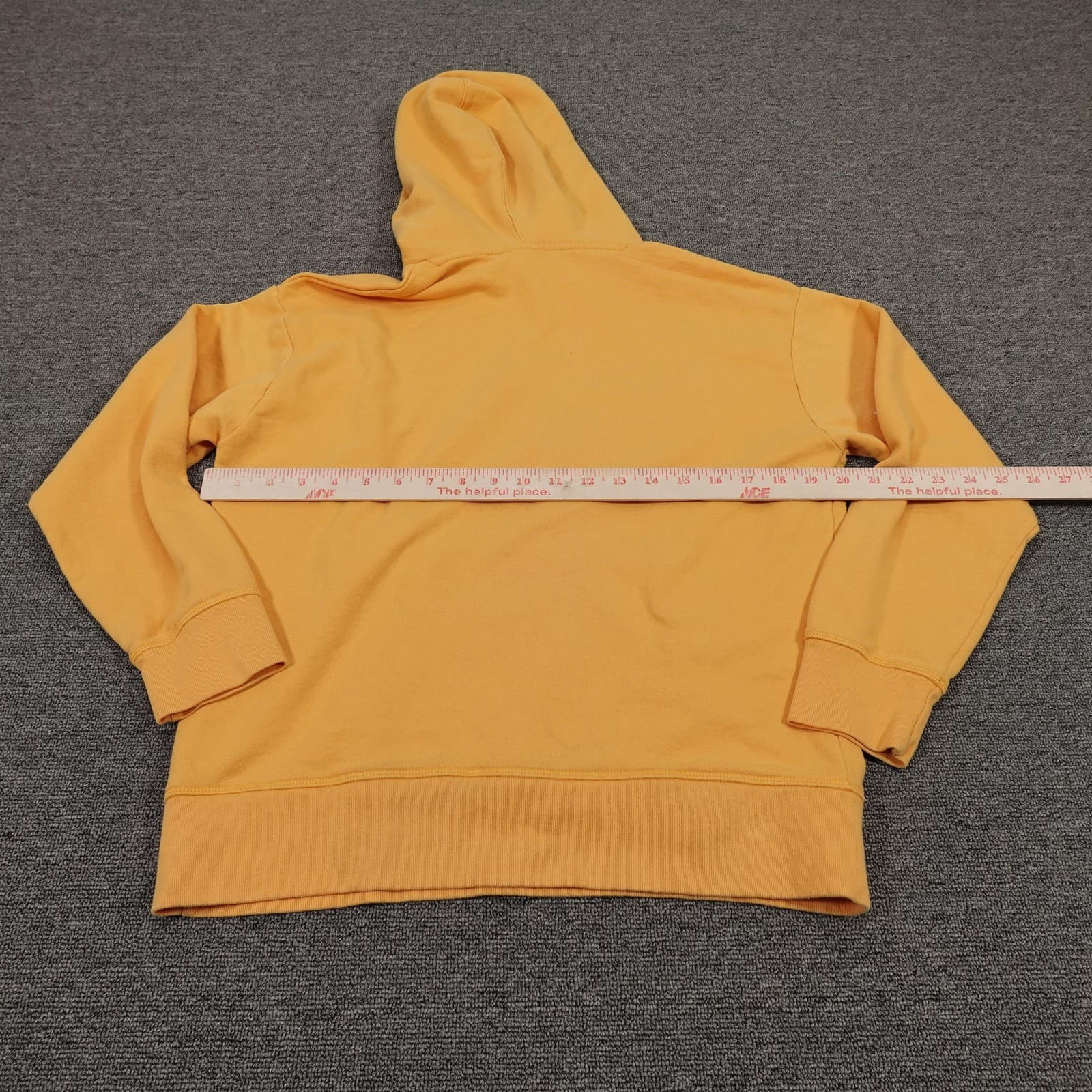 Levis Hoodie Womens Medium Yellow Pullover Fleece Kangaroo Pocket Logo Graphic - Thumbnail 6