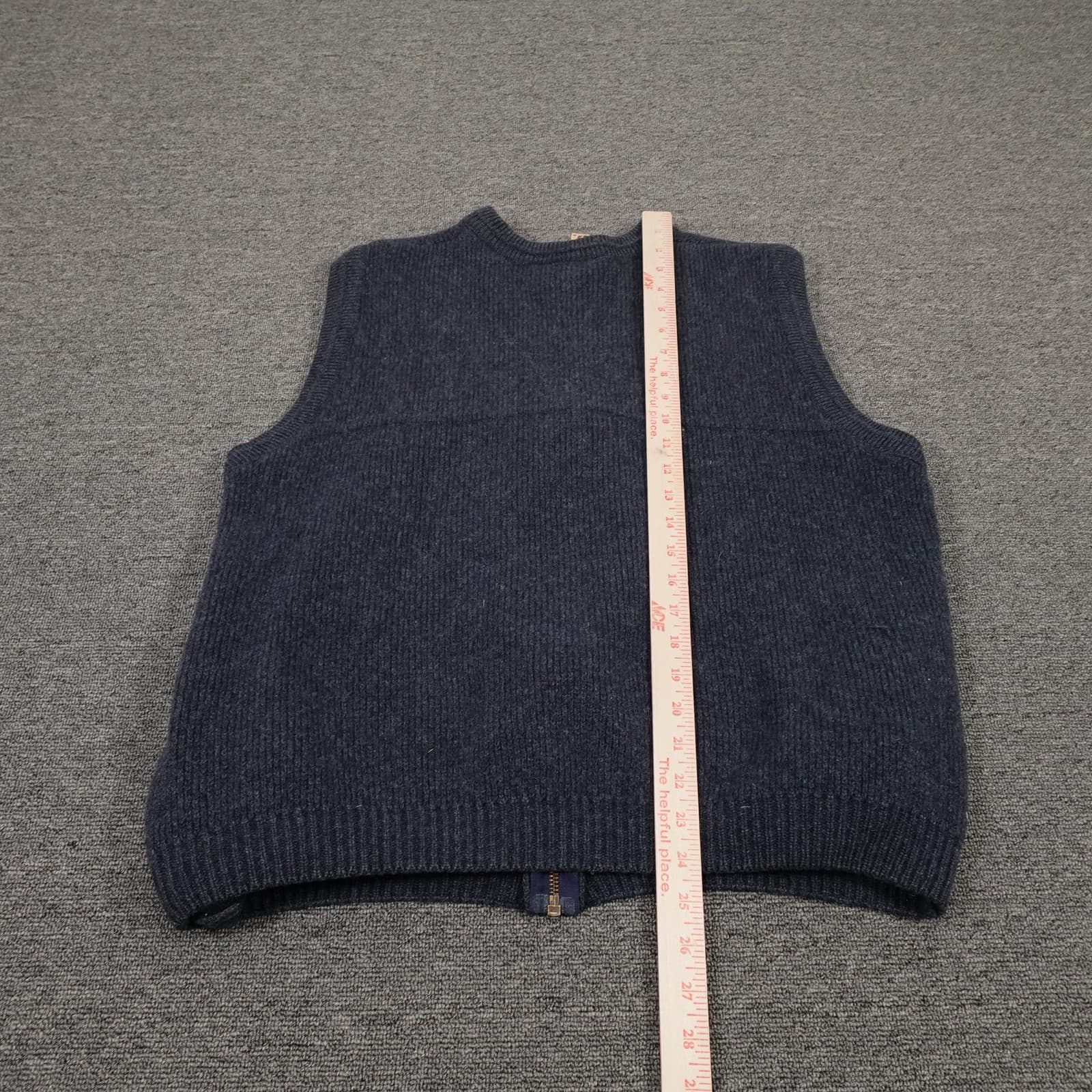 Colonial Concepts Vest Mens XL Blue Knit Full Zip Sweater New Zealand Heritage - Thumbnail 6