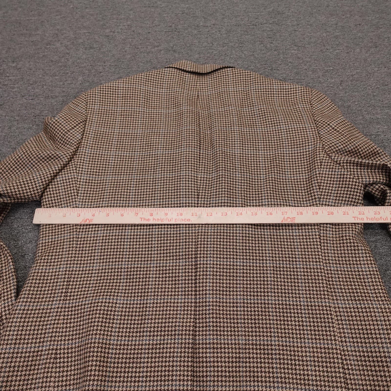Brooks Brothers 1818 Madison Blazer Mens 44R Brown Houndstooth Wool Cashmere - Thumbnail 9