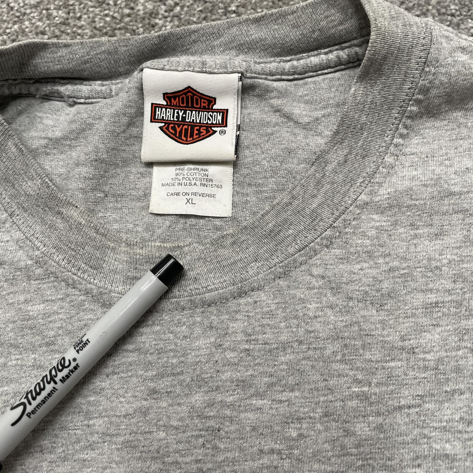 Vintage Harley Davidson Shirt Mens XL Bugs Never Had a Chance Motorcycle 2004 - Thumbnail 7