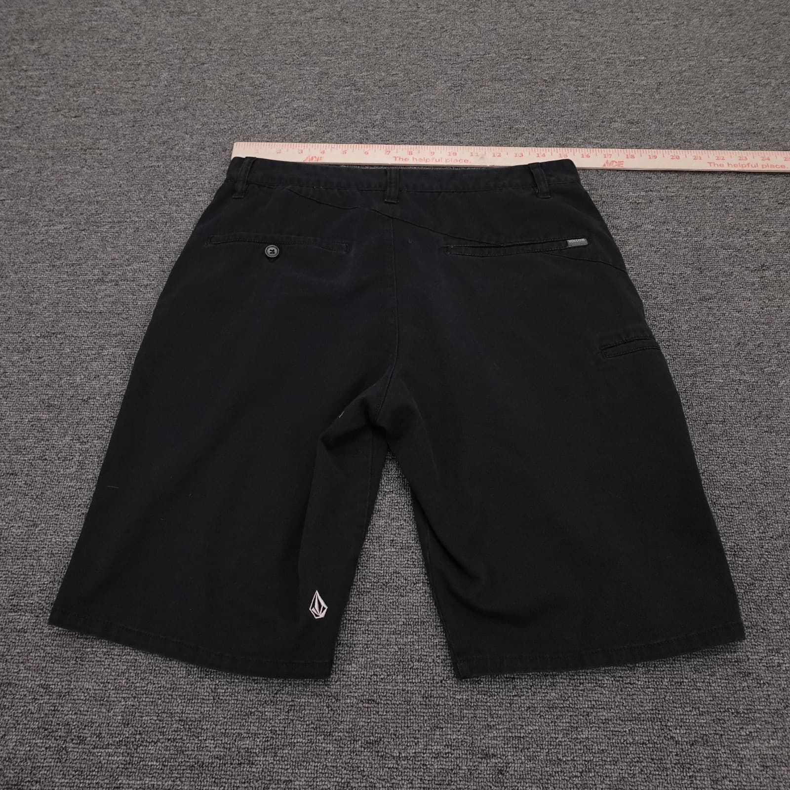 Volcom Shorts Mens 30 Black Chino Stretch 12 Inseam Casual Skate Summer - Thumbnail 2