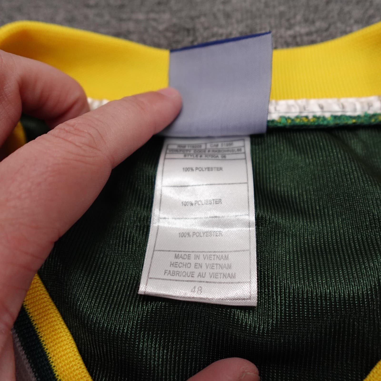 Green Bay Packers Football Jersey Mens 48 Green NFL Reebok Aaron Rodgers 12 - Thumbnail 5