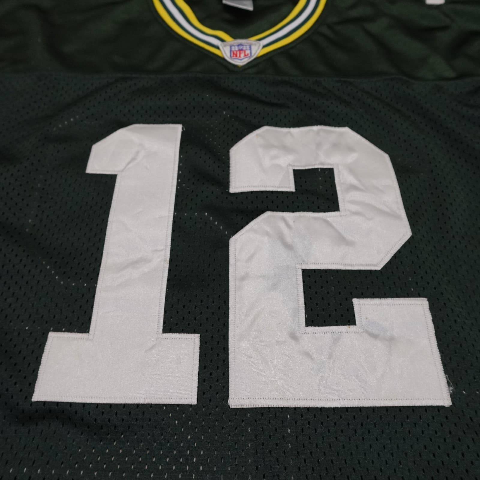Green Bay Packers Football Jersey Mens 48 Green NFL Reebok Aaron Rodgers 12 - Thumbnail 3