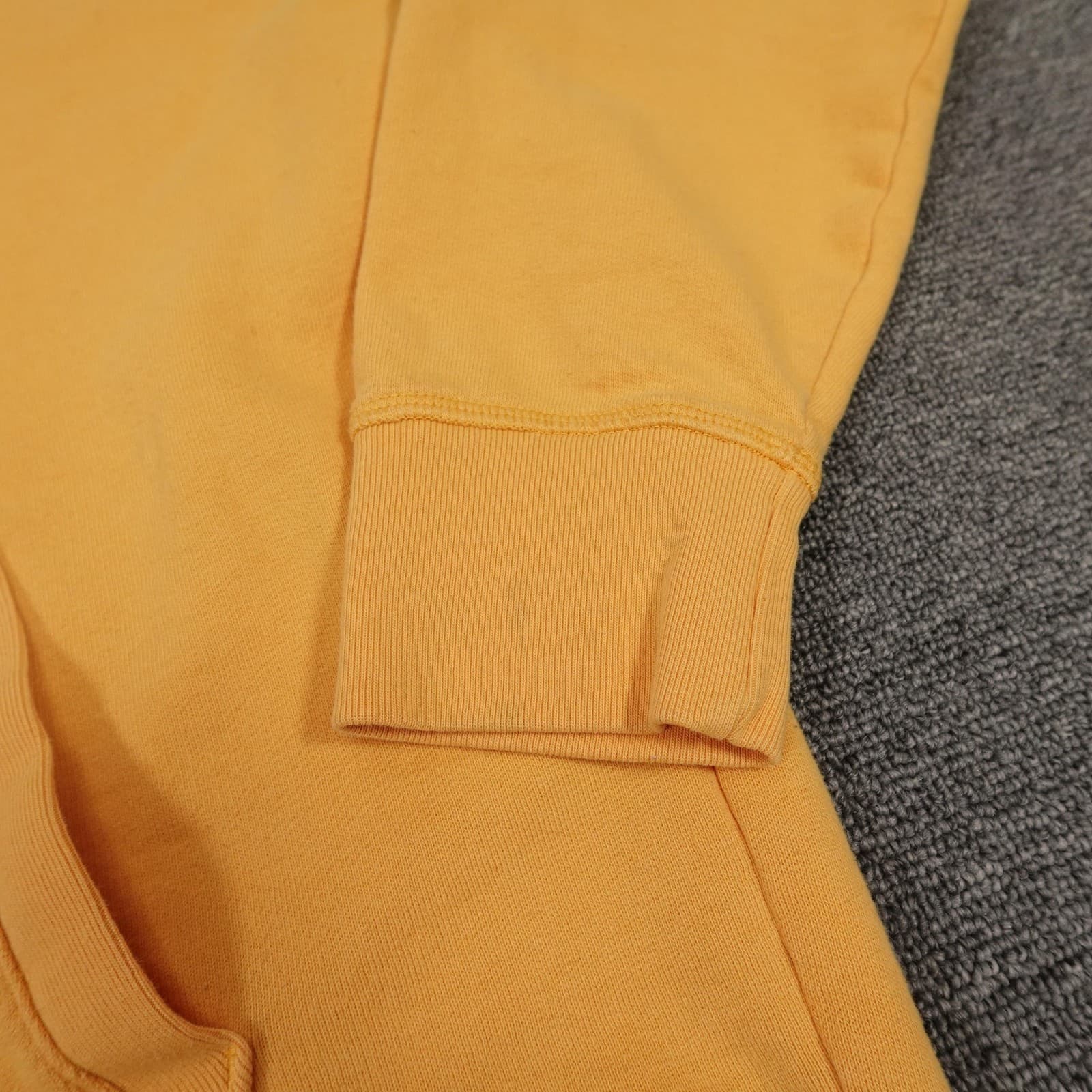 Levis Hoodie Womens Medium Yellow Pullover Fleece Kangaroo Pocket Logo Graphic - Thumbnail 2
