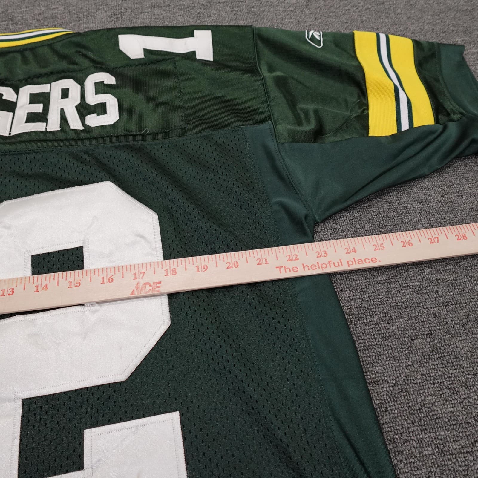 Green Bay Packers Football Jersey Mens 48 Green NFL Reebok Aaron Rodgers 12 - Thumbnail 9