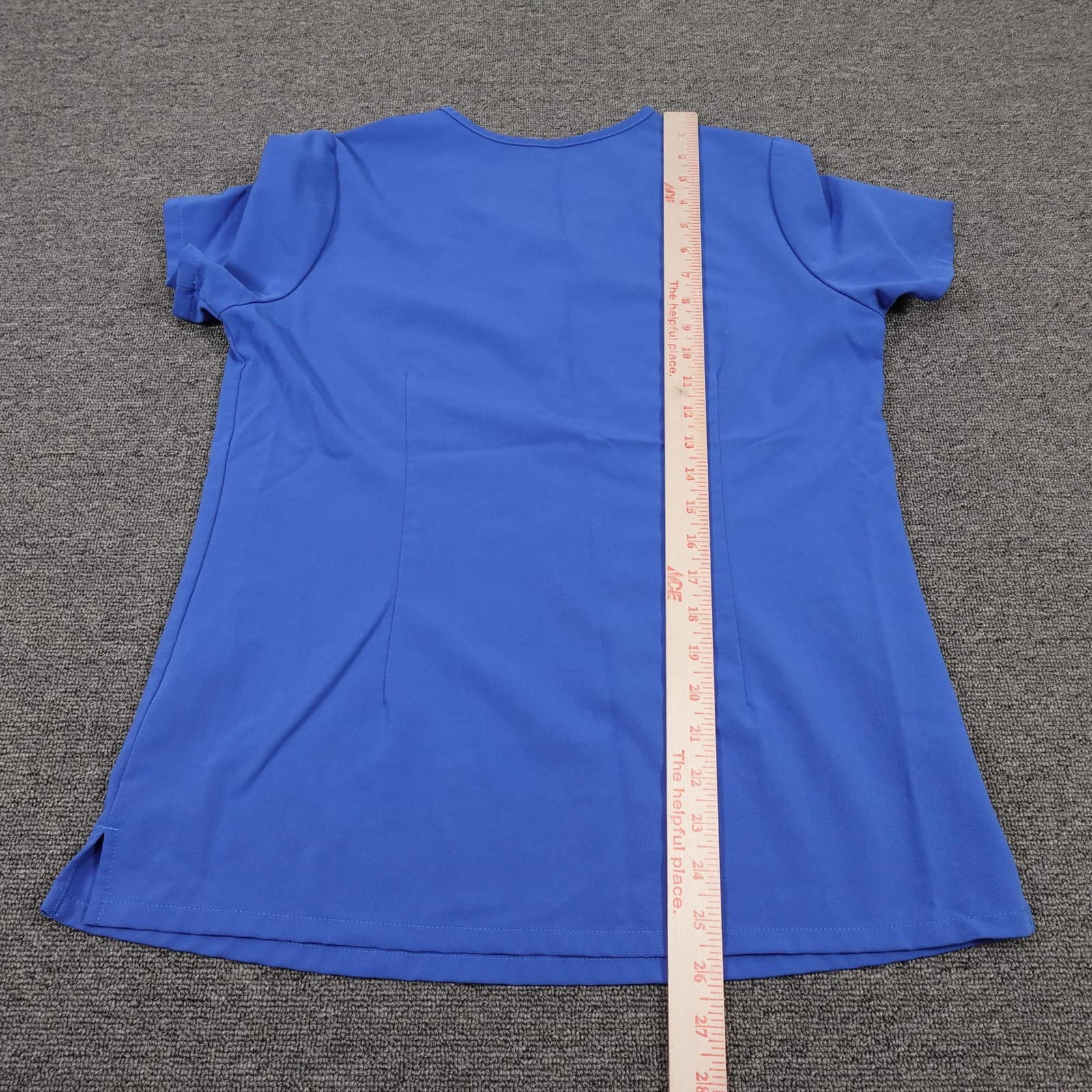 FIGS Scrub Top Womens Small Blue V-Neck Technical Collection Medical Uniform - Thumbnail 4