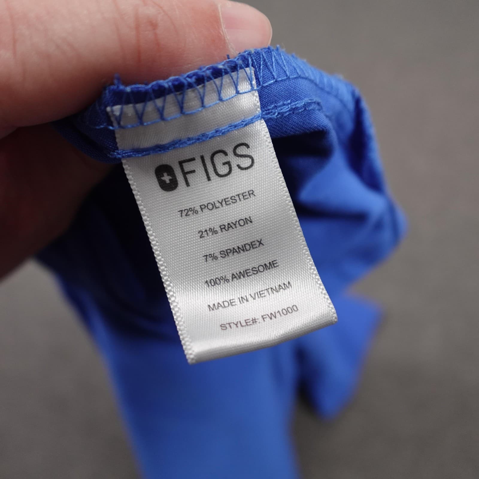 FIGS Scrub Top Womens Small Blue V-Neck Technical Collection Medical Uniform - Thumbnail 5