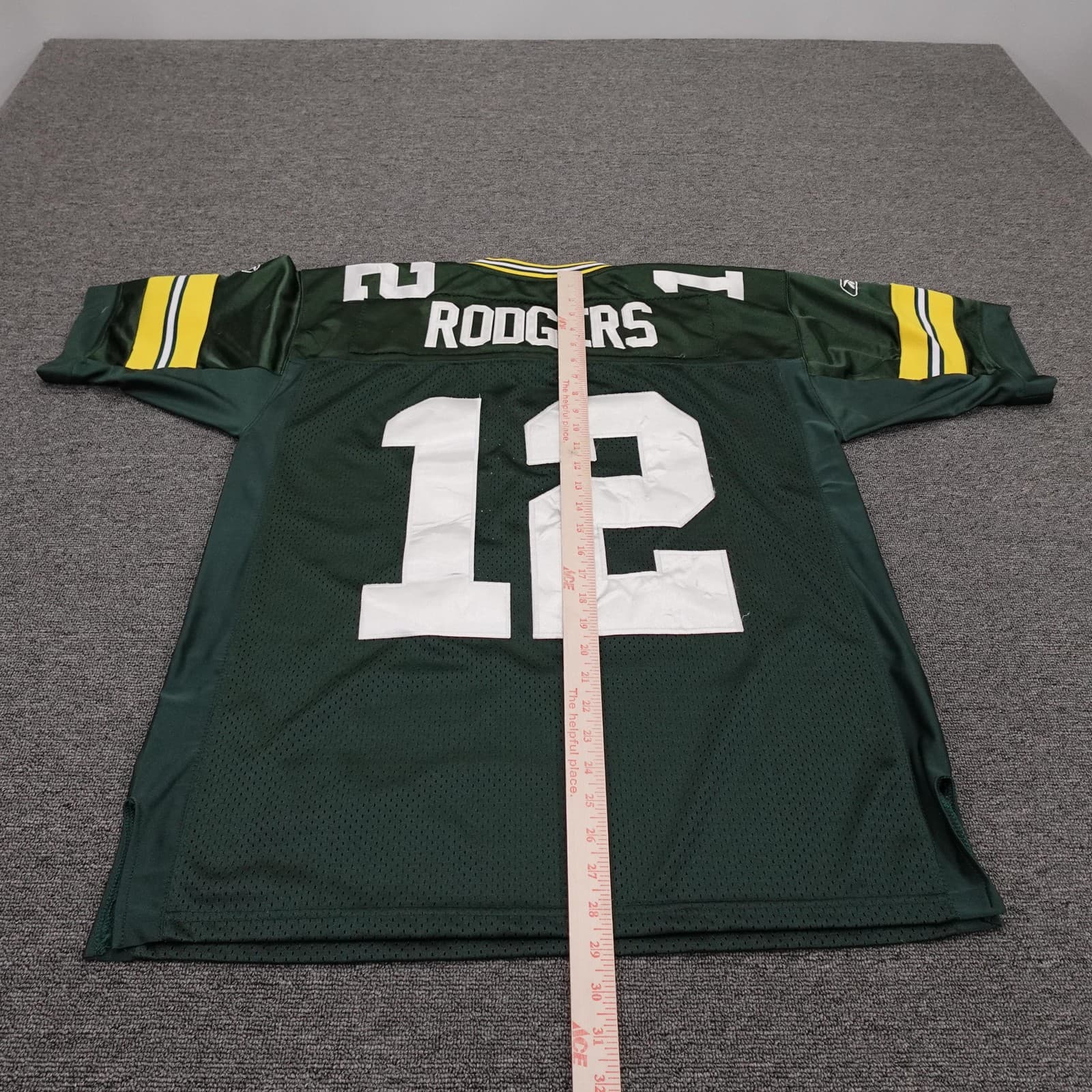 Green Bay Packers Football Jersey Mens 48 Green NFL Reebok Aaron Rodgers 12 - Thumbnail 10