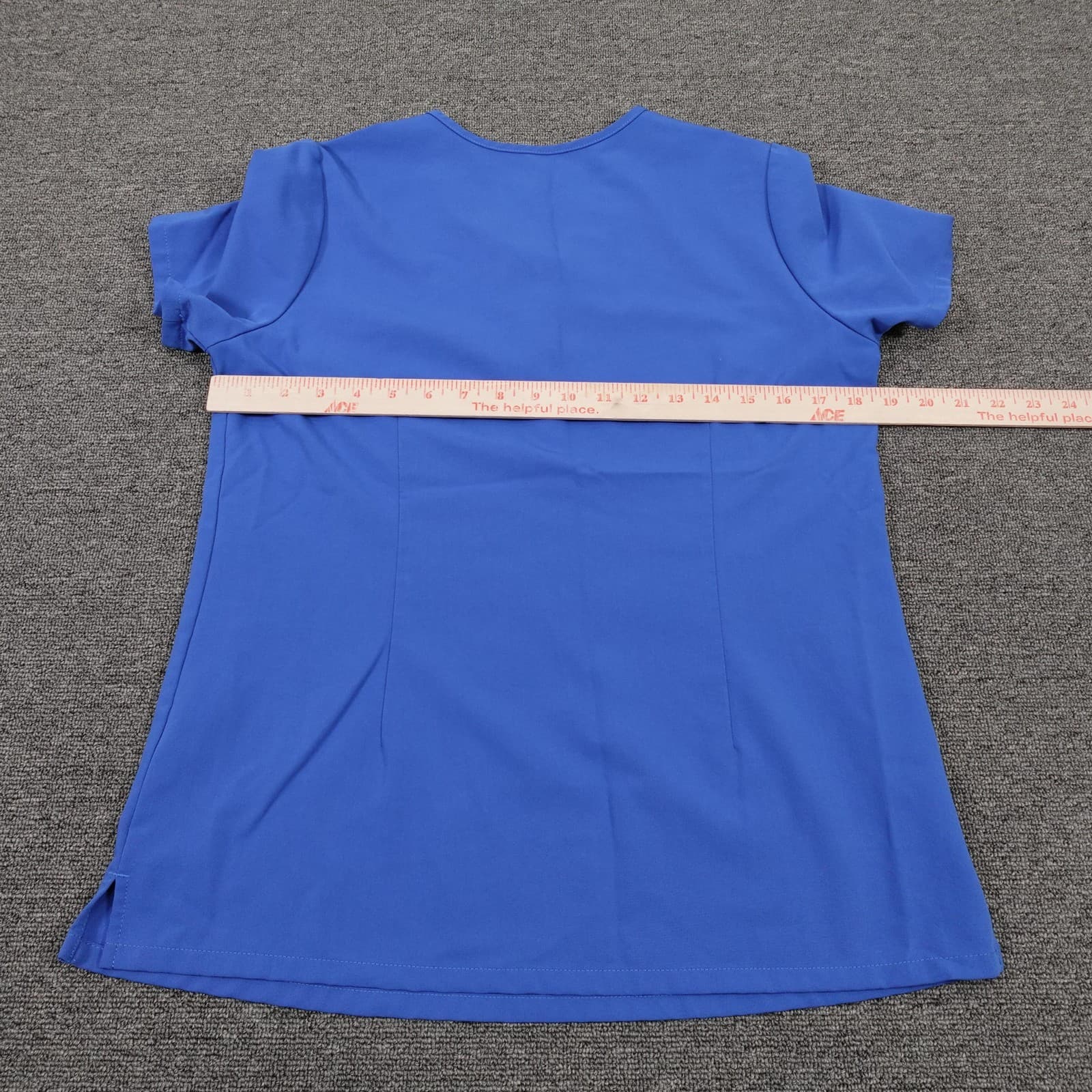 FIGS Scrub Top Womens Small Blue V-Neck Technical Collection Medical Uniform - Thumbnail 3