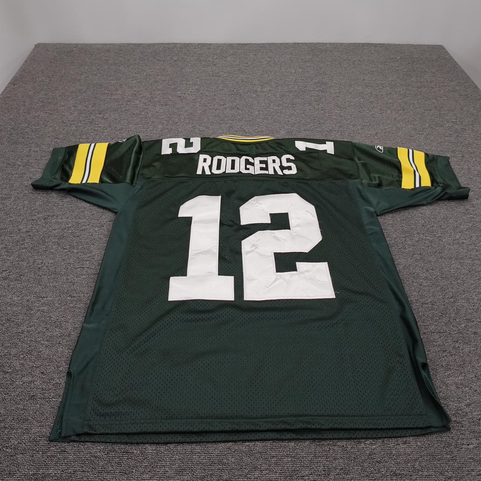 Green Bay Packers Football Jersey Mens 48 Green NFL Reebok Aaron Rodgers 12 - Thumbnail 6