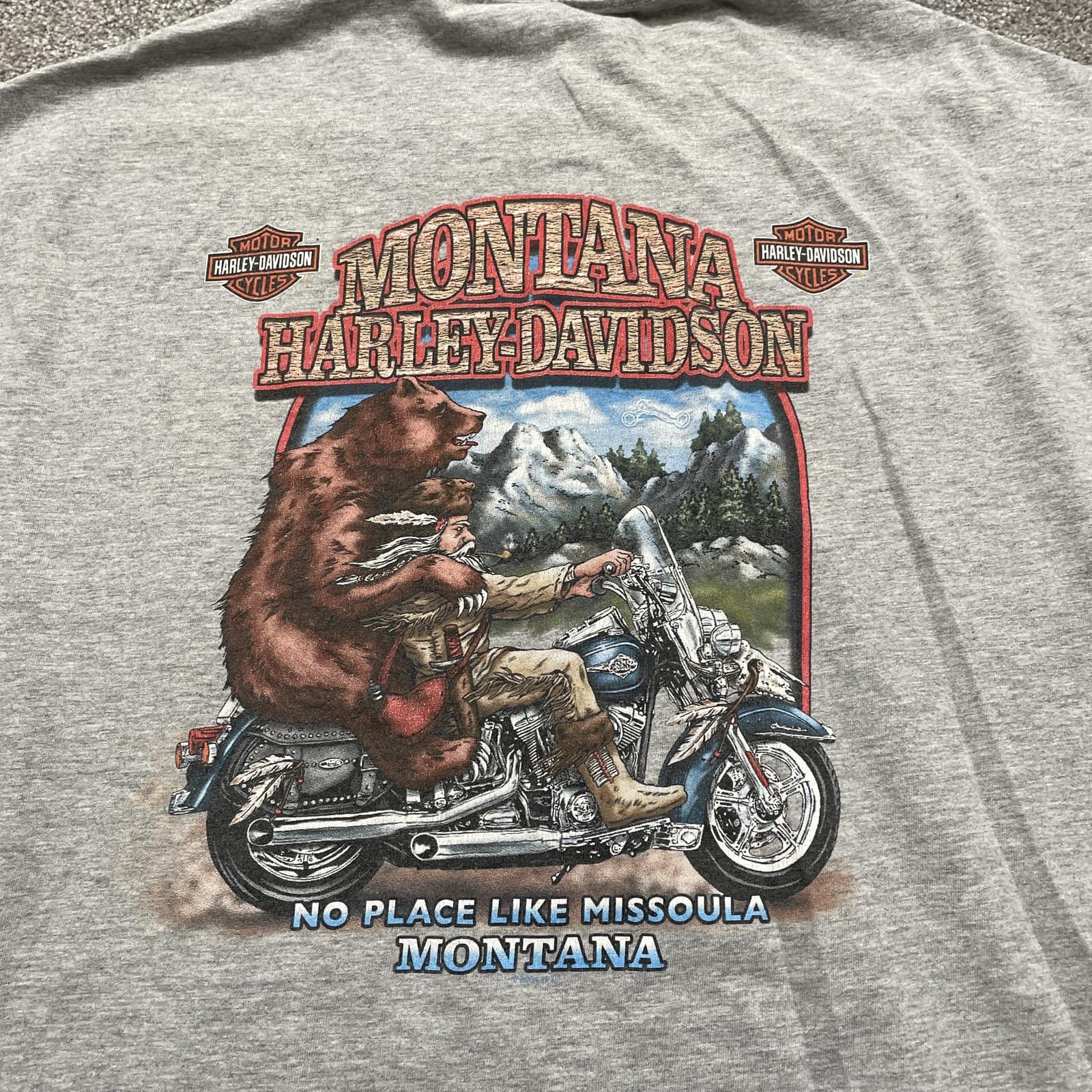 Vintage Harley Davidson Shirt Mens XL Bugs Never Had a Chance Motorcycle 2004 - Thumbnail 8