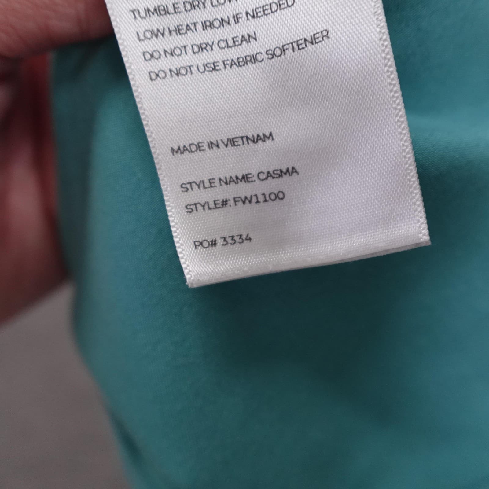 FIGS Scrub Top Womens Medium Green Casma V Neck Tunic Pocket Medical Technical - Thumbnail 7