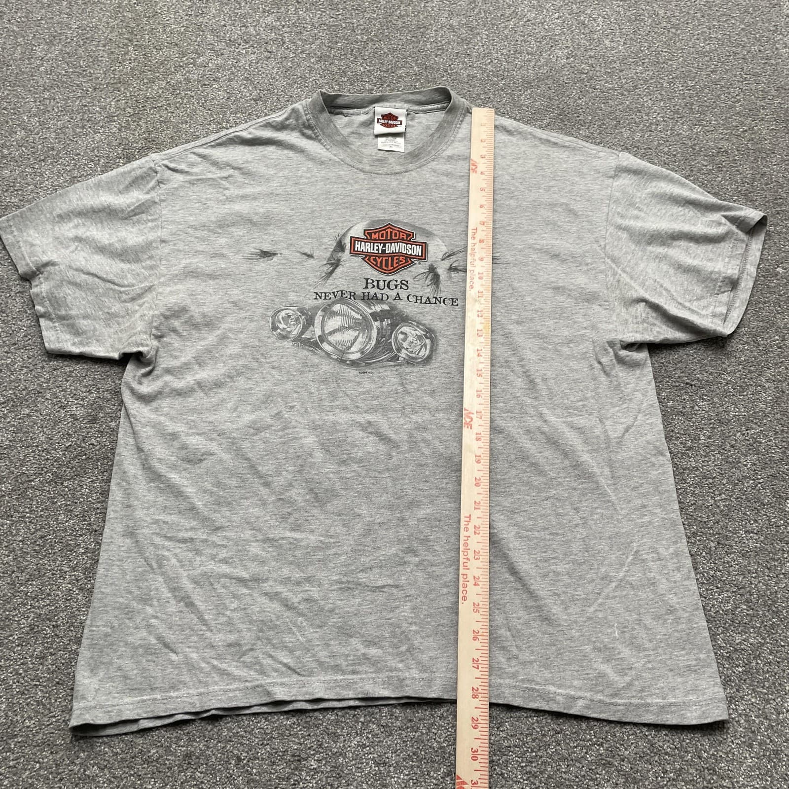 Vintage Harley Davidson Shirt Mens XL Bugs Never Had a Chance Motorcycle 2004 - Thumbnail 6