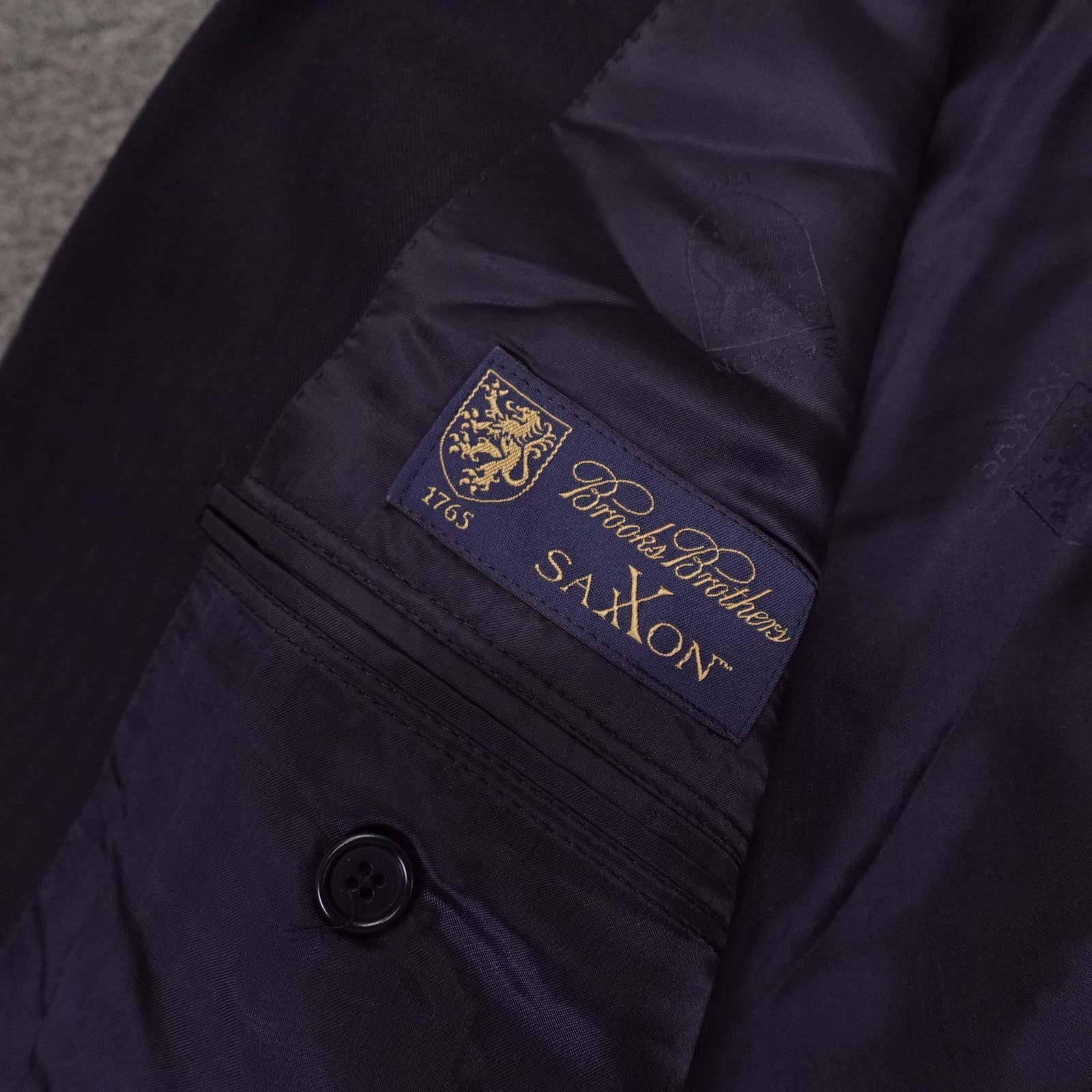 Brooks Brothers Blazer Mens 44R Navy Saxxon Wool 1818 Madison 2 Button Jacket - Thumbnail 4