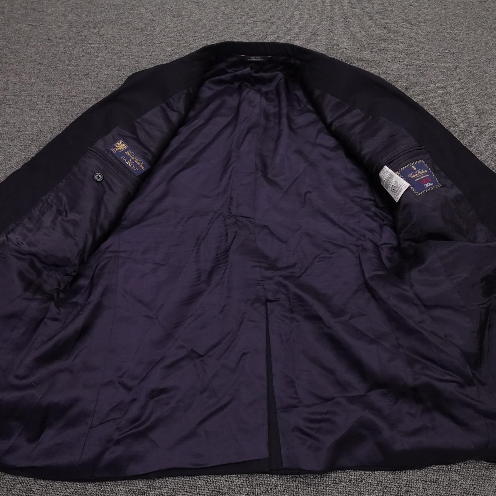 Brooks Brothers Blazer Mens 44R Navy Saxxon Wool 1818 Madison 2 Button Jacket - Thumbnail 3