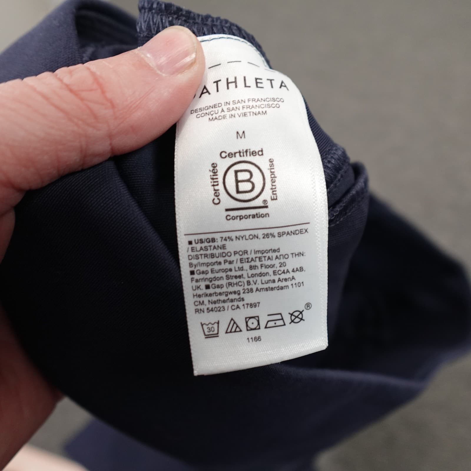 Athleta Leggings Womens Medium Blue Delancey Skyline High Rise Ankle Zip Pockets - Thumbnail 4