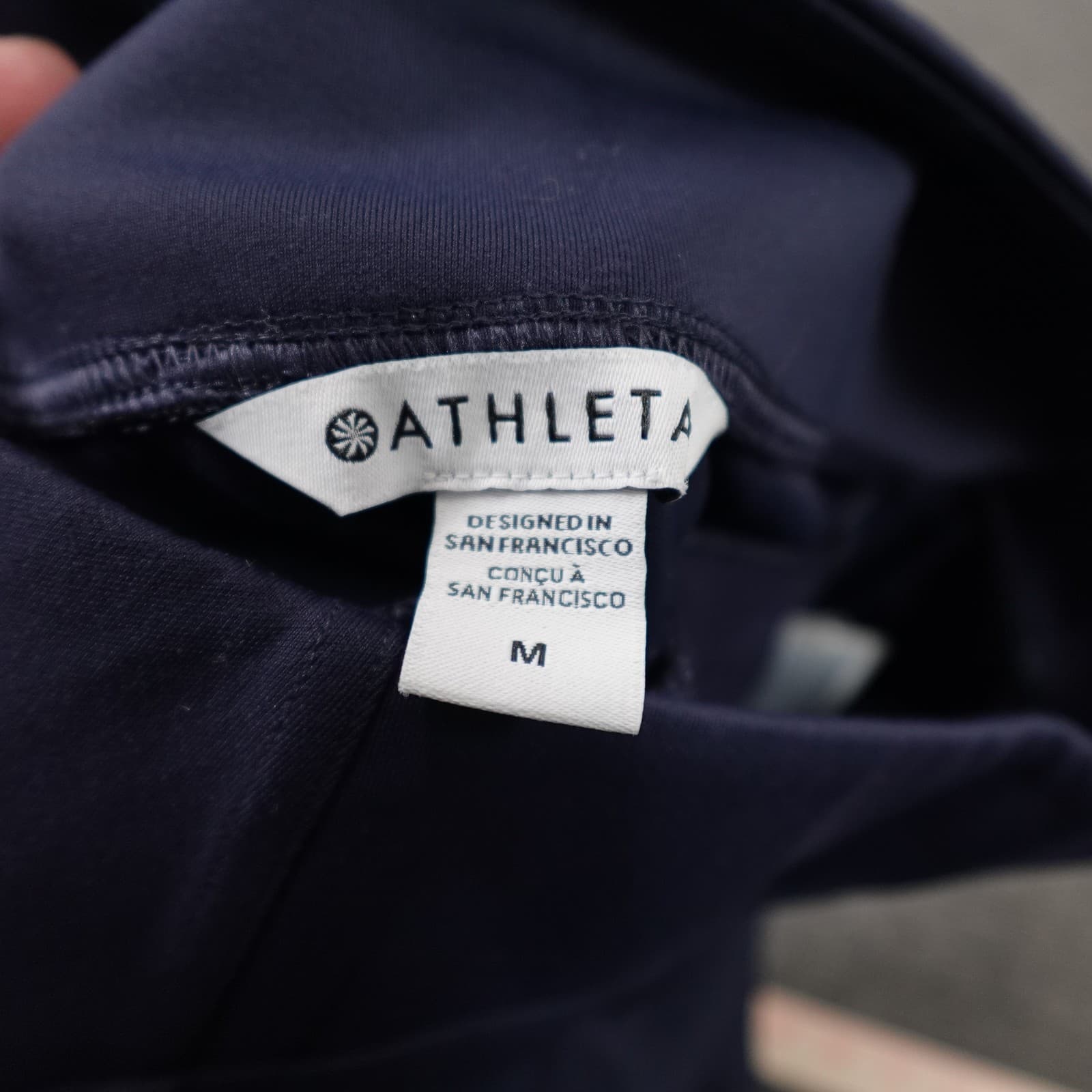 Athleta Leggings Womens Medium Blue Delancey Skyline High Rise Ankle Zip Pockets - Thumbnail 3