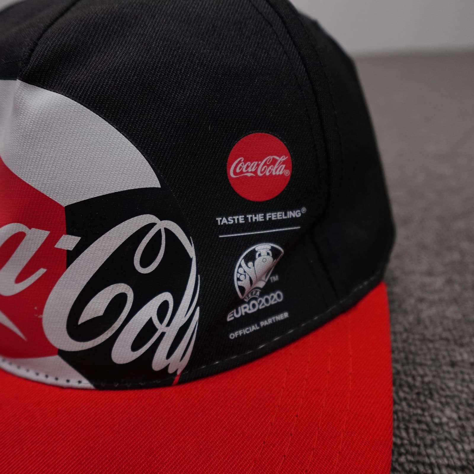 UEFA Euro 2020 Hat Cap Strap Back Mens One Size Black Soccer Football Coca-Cola - Thumbnail 3