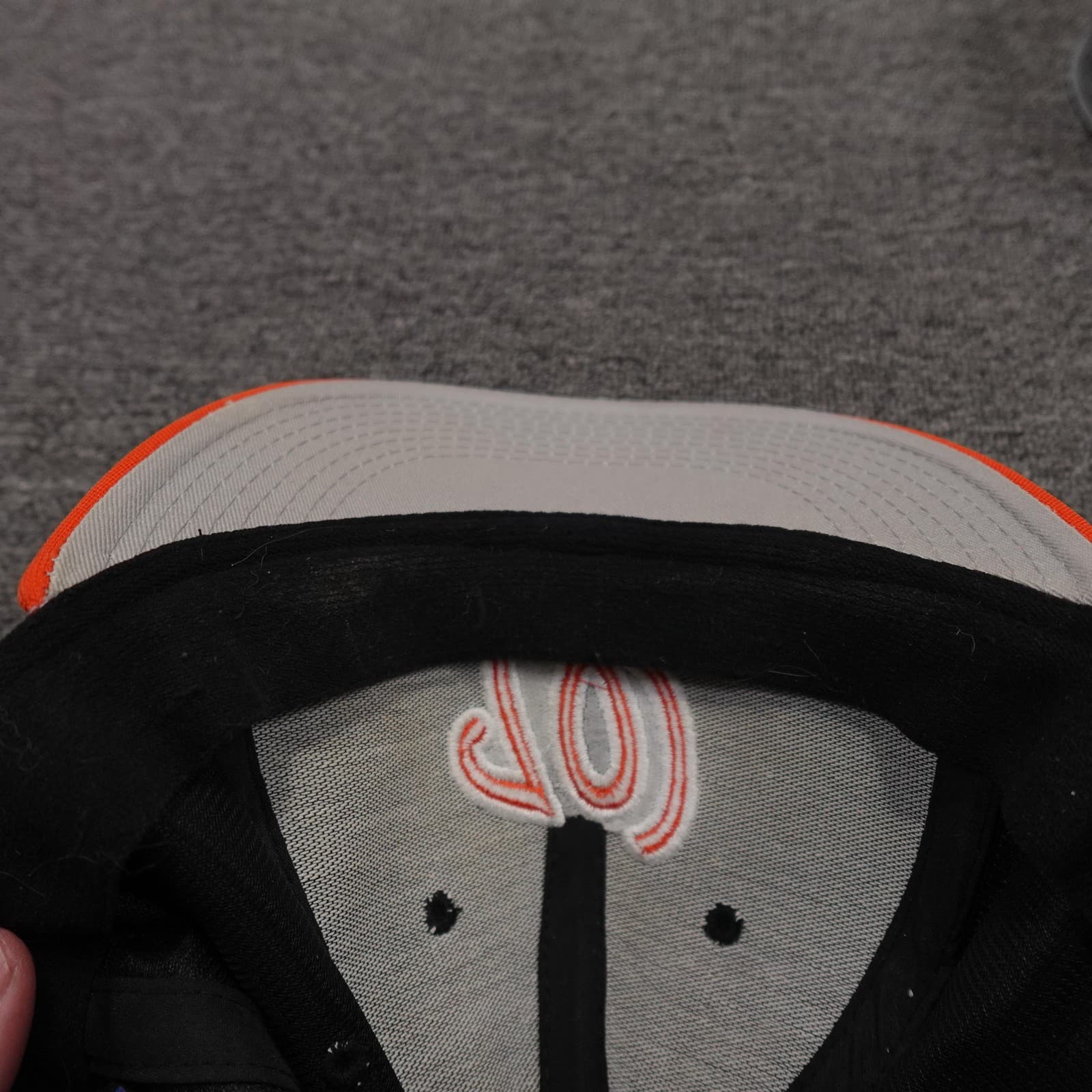 Washington Nationals Hat Cap Fitted Mens Medium Black MLB Baseball Flex The Game - Thumbnail 8