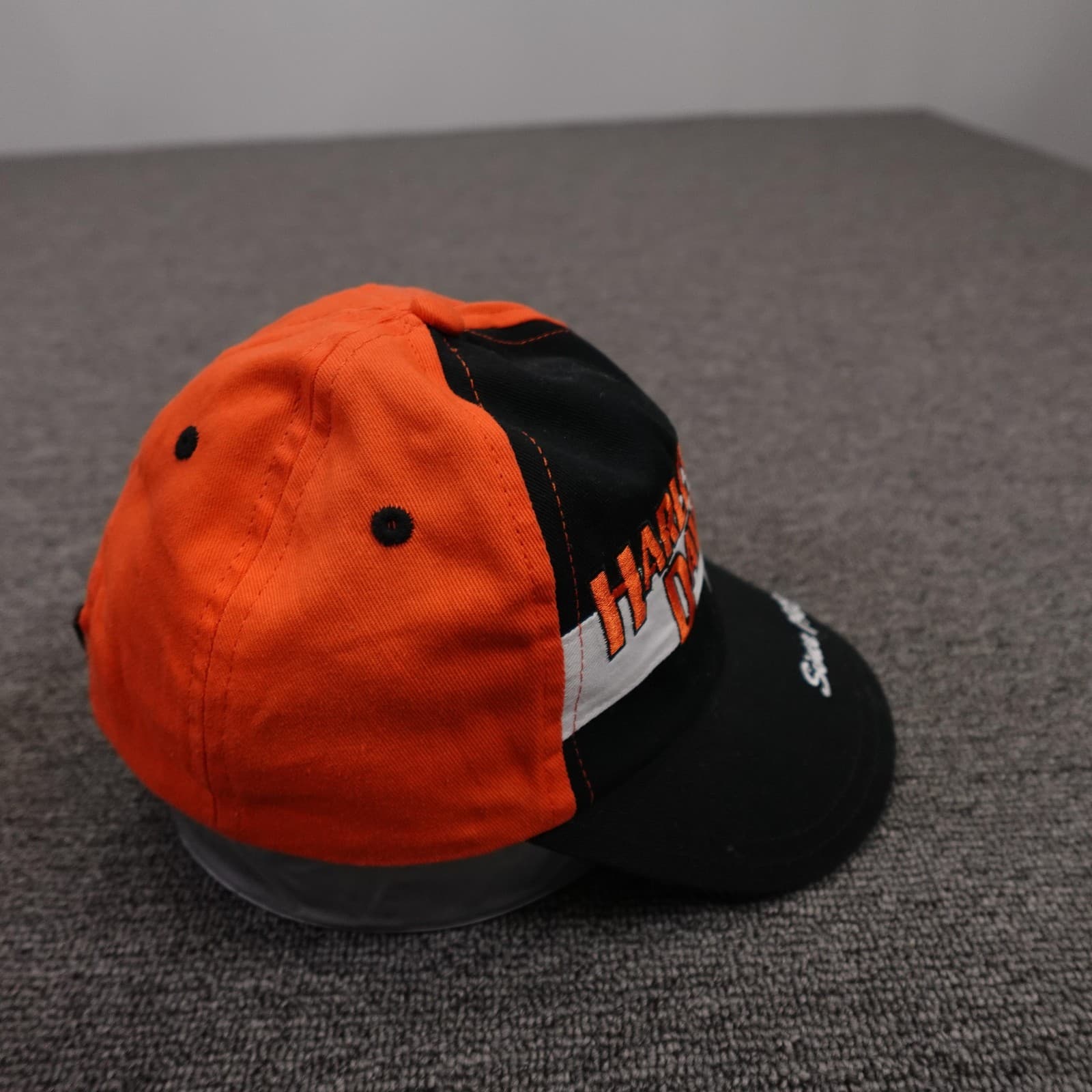 Harley-Davidson Hat Cap Strap Back Boys Adjustable Orange Motorcycle Since 1903 - Thumbnail 4