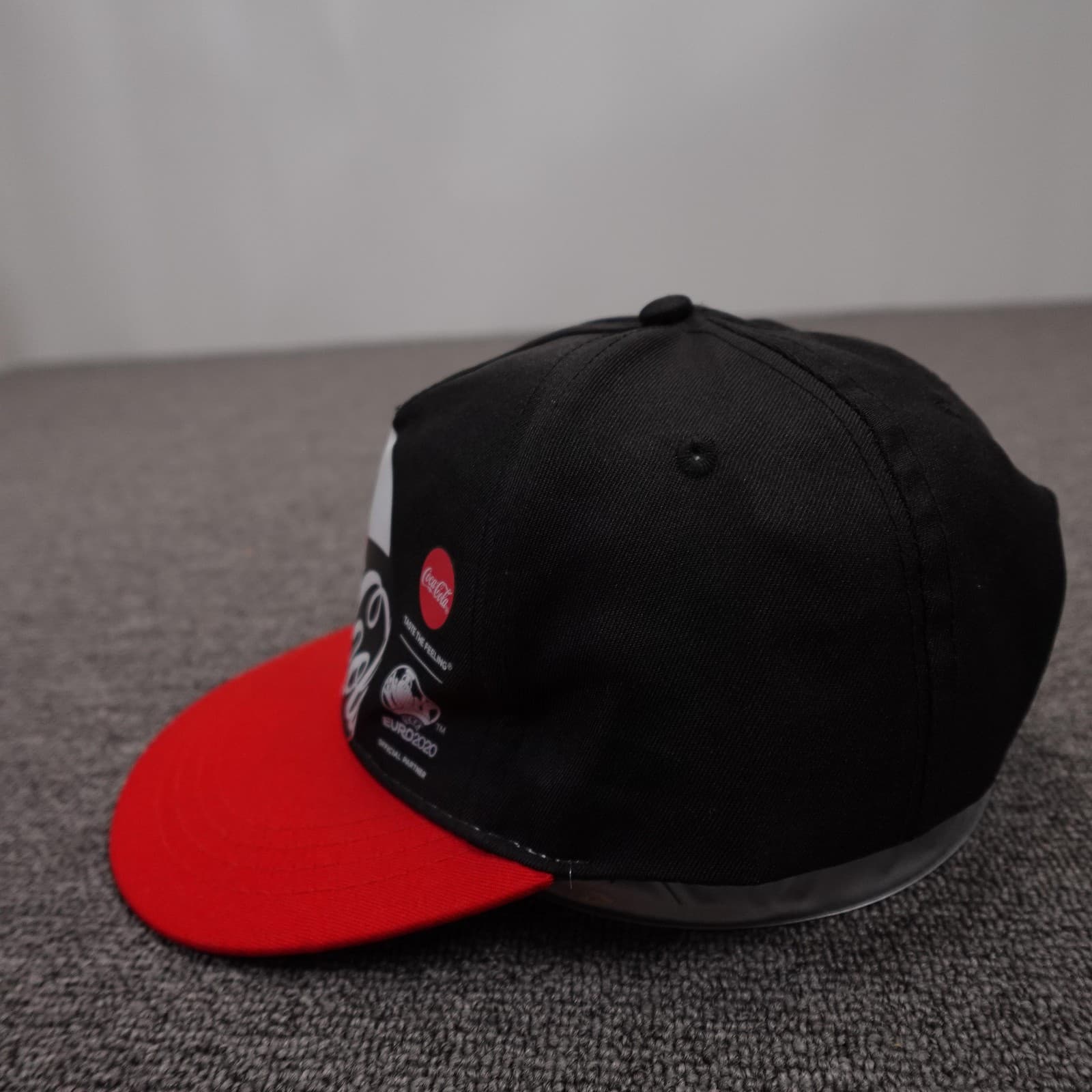 UEFA Euro 2020 Hat Cap Strap Back Mens One Size Black Soccer Football Coca-Cola - Thumbnail 4