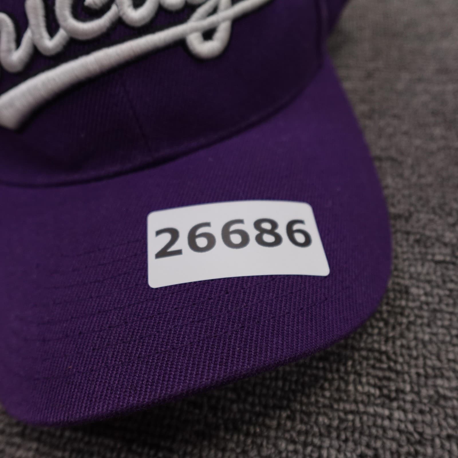 ASC Cap Chicago Hat Cap Strap Back Mens One Size Purple Twill Baseball Script - Thumbnail 8