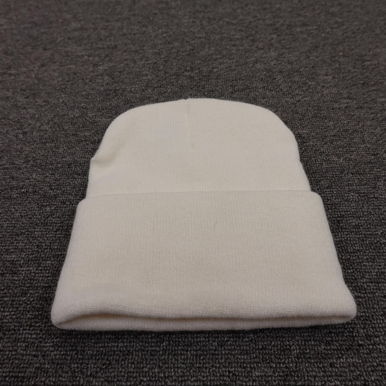 Carhartt Hat Beanie Fitted Unisex One Size White Knit Acrylic Cuffed Winter - Thumbnail 2