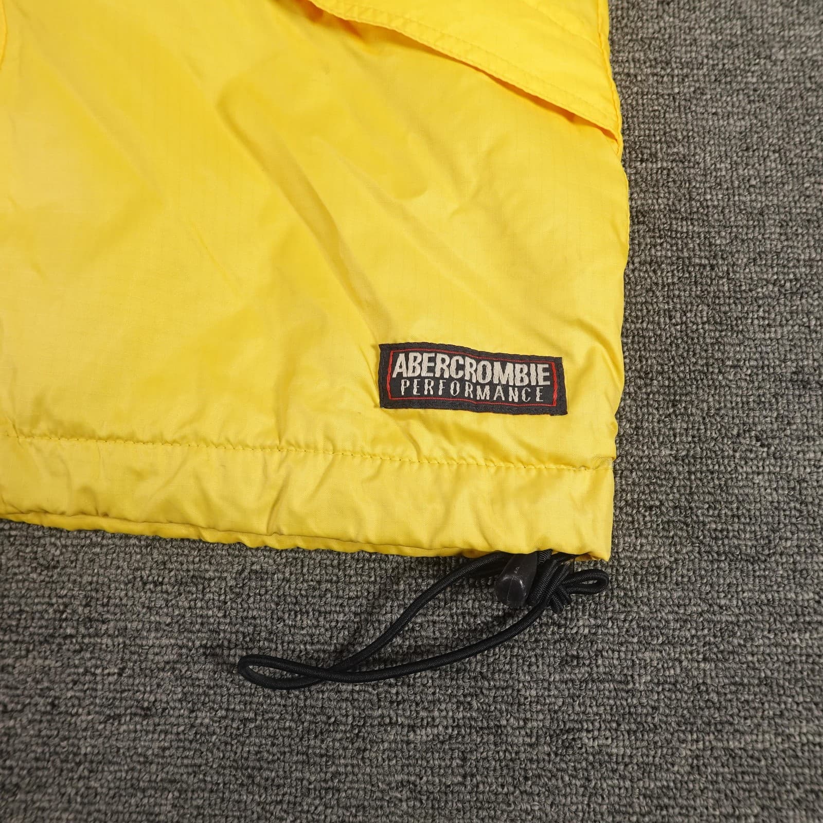Vintage Abercrombie & Fitch Jacket 54 Yellow Shell Only A-Tech Windbreaker 90s - Thumbnail 2