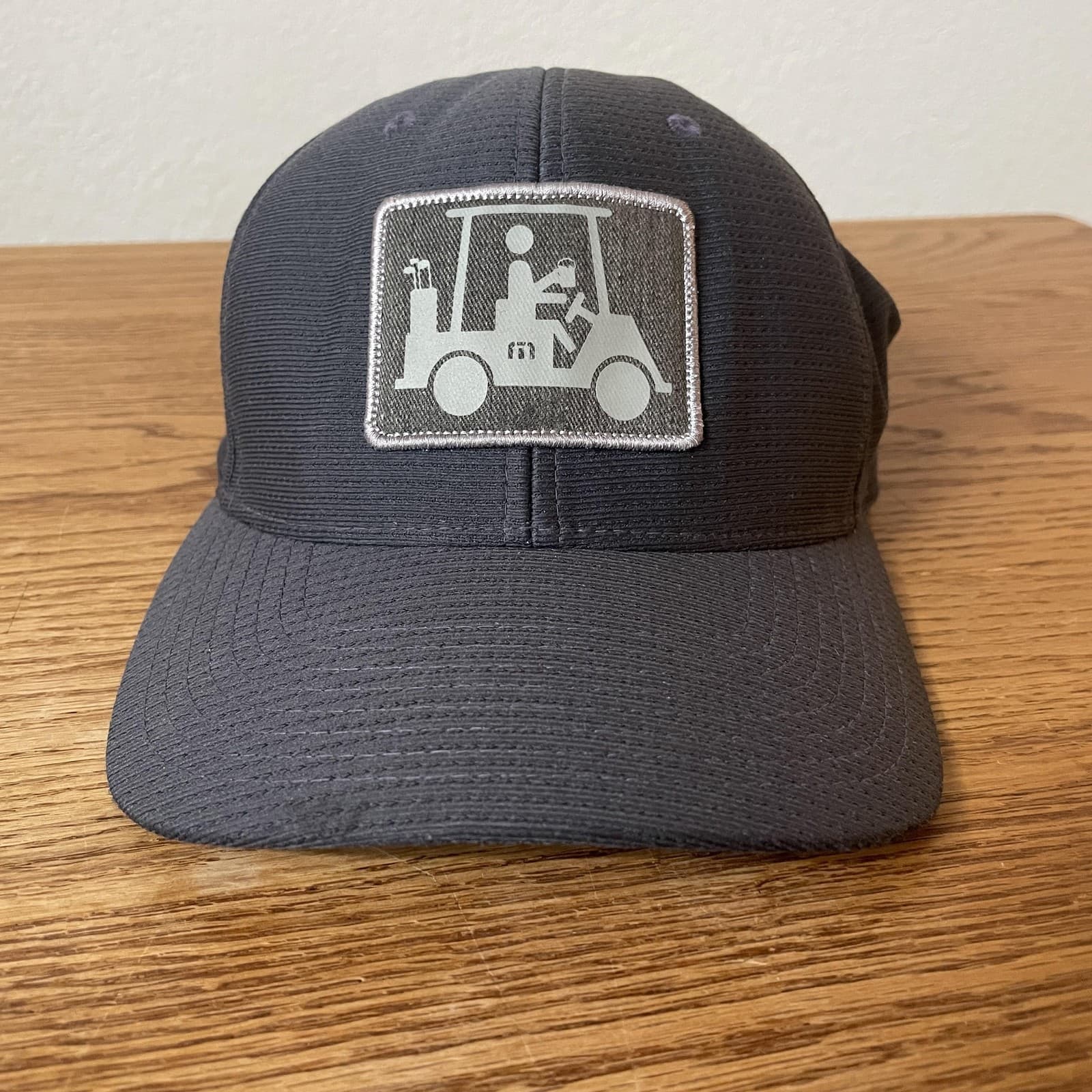 TravisMathew Hat Cap Snap Back Mens One Size Navy Golf Cart Patch Flexfit 110