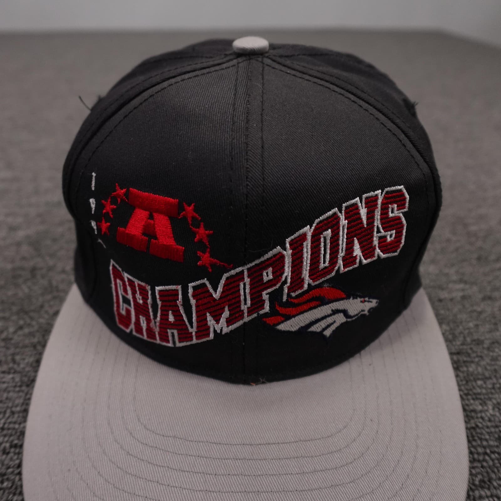 Vintage Denver Broncos Hat Cap Snap Back Mens One Size Black NFL Drew Pearson - Thumbnail 2