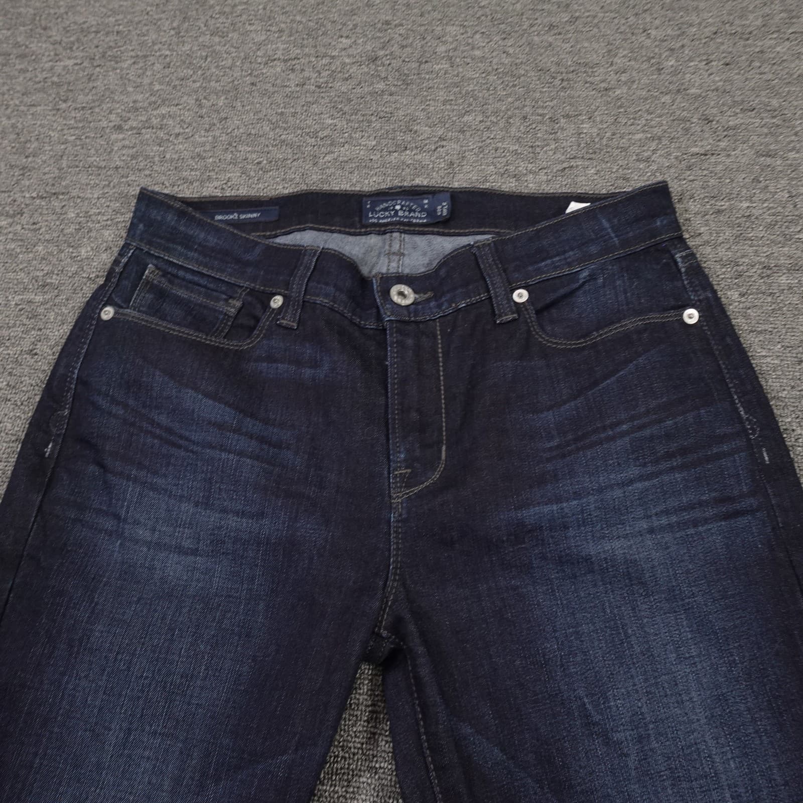 Lucky Brand Jeans Womens 6/28 Blue Dark Wash Brooke Skinny Mid Rise Denim Ankle - Thumbnail 2