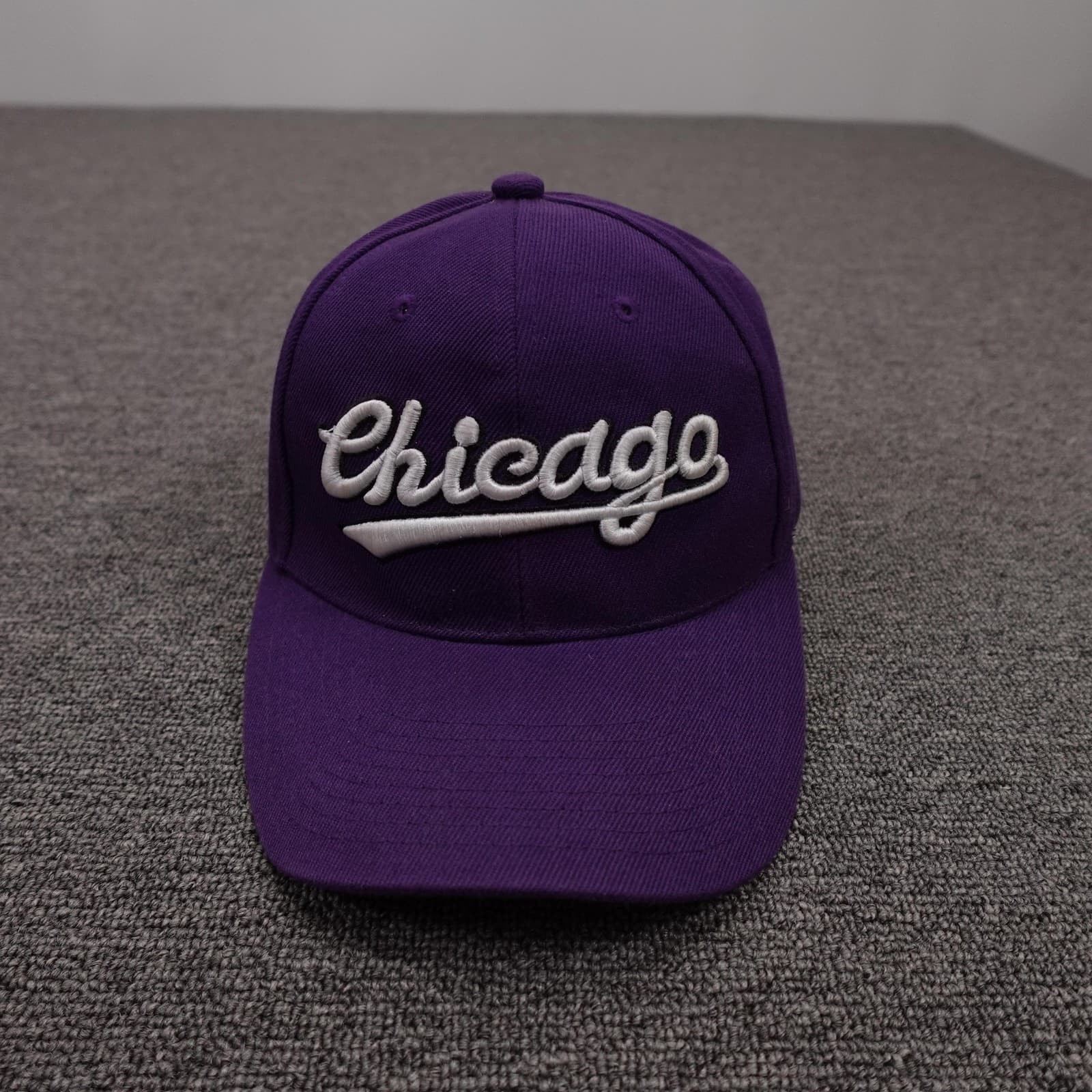 ASC Cap Chicago Hat Cap Strap Back Mens One Size Purple Twill Baseball Script