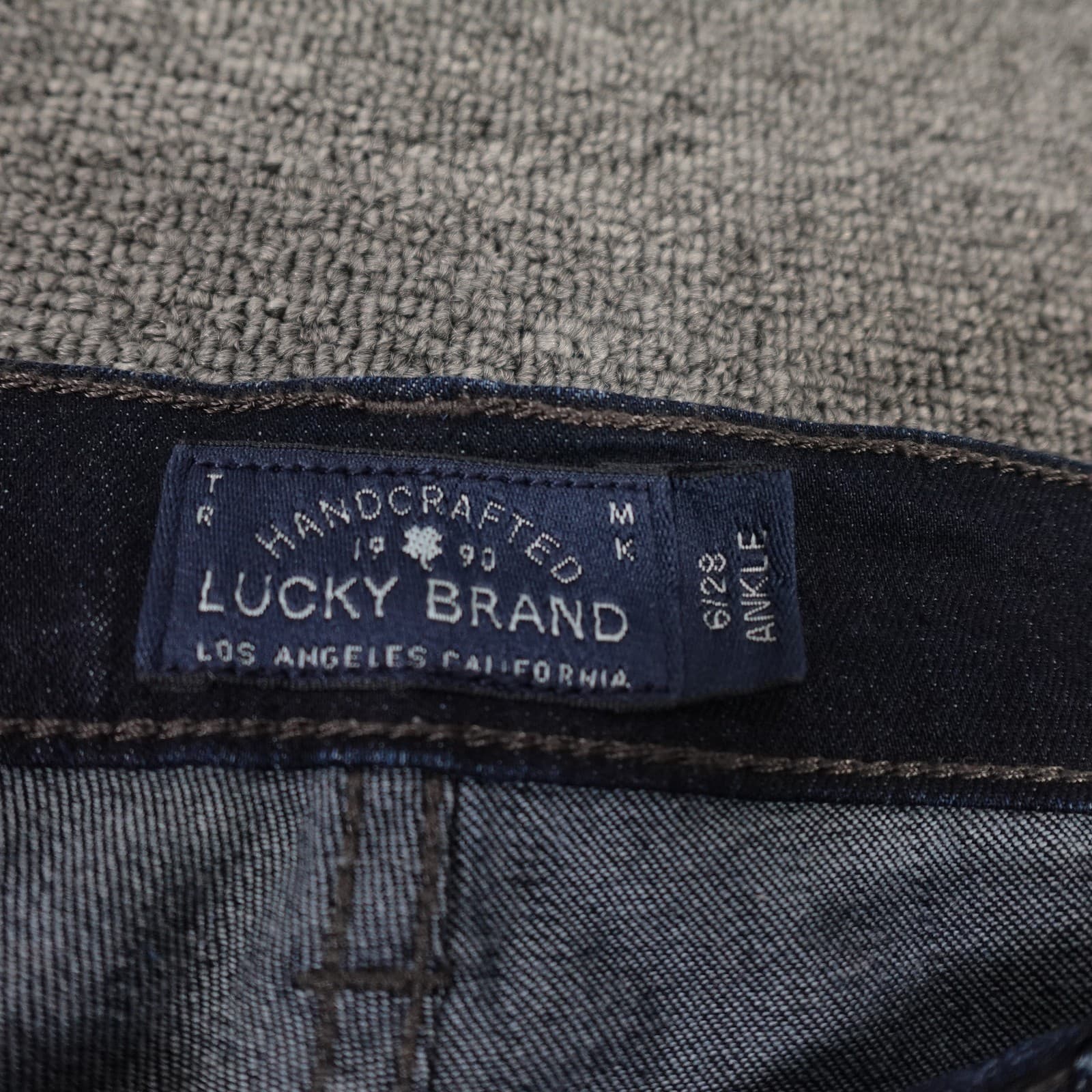 Lucky Brand Jeans Womens 6/28 Blue Dark Wash Brooke Skinny Mid Rise Denim Ankle - Thumbnail 3