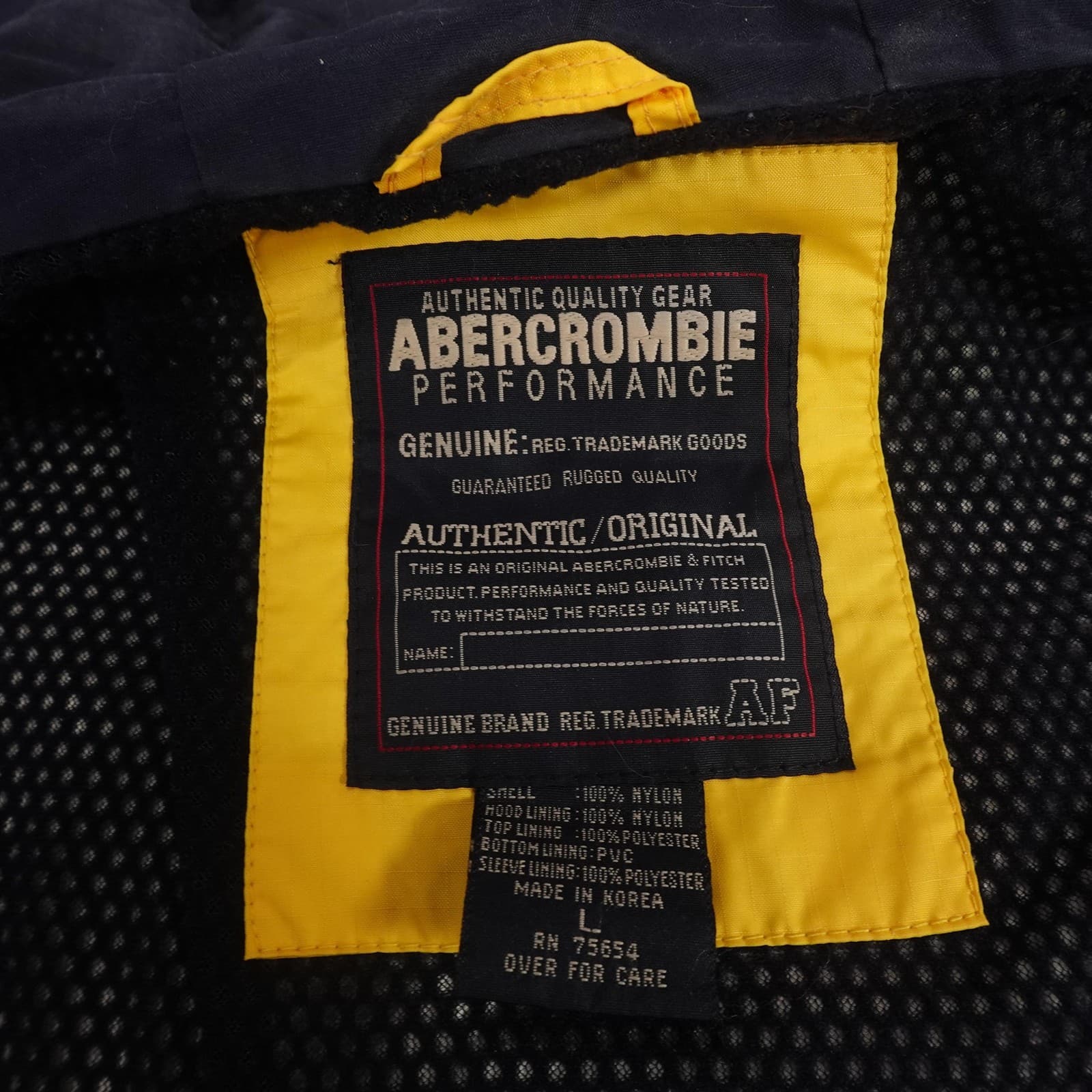 Vintage Abercrombie & Fitch Jacket 54 Yellow Shell Only A-Tech Windbreaker 90s - Thumbnail 12