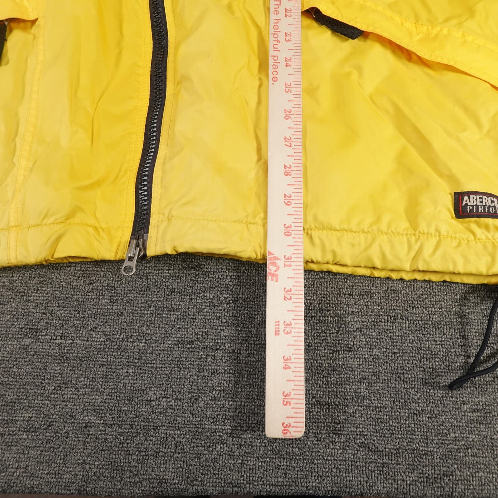 Vintage Abercrombie & Fitch Jacket 54 Yellow Shell Only A-Tech Windbreaker 90s - Thumbnail 10