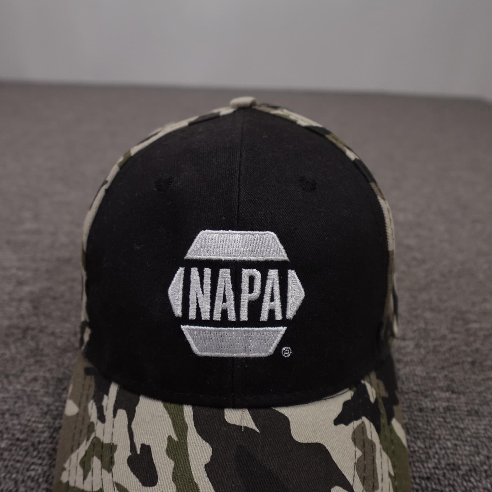 NAPA Hat Cap Strap Back Mens One Size Green Camo Baseball Auto Parts Hunting - Thumbnail 2