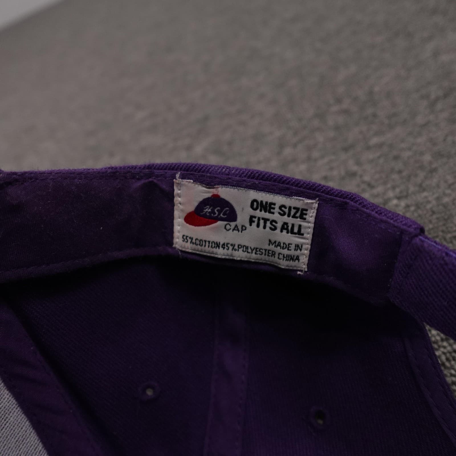 ASC Cap Chicago Hat Cap Strap Back Mens One Size Purple Twill Baseball Script - Thumbnail 7