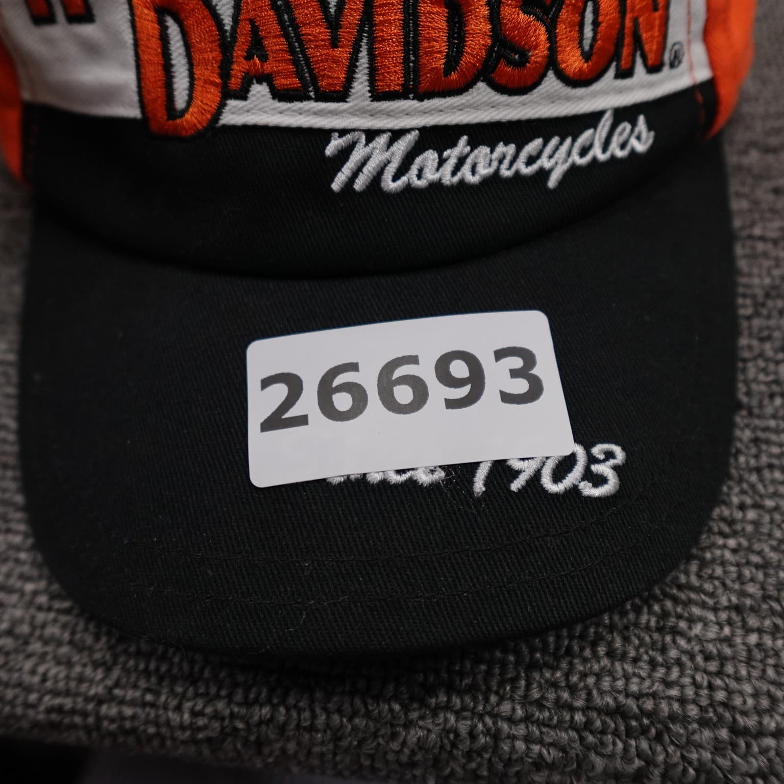 Harley-Davidson Hat Cap Strap Back Boys Adjustable Orange Motorcycle Since 1903 - Thumbnail 7
