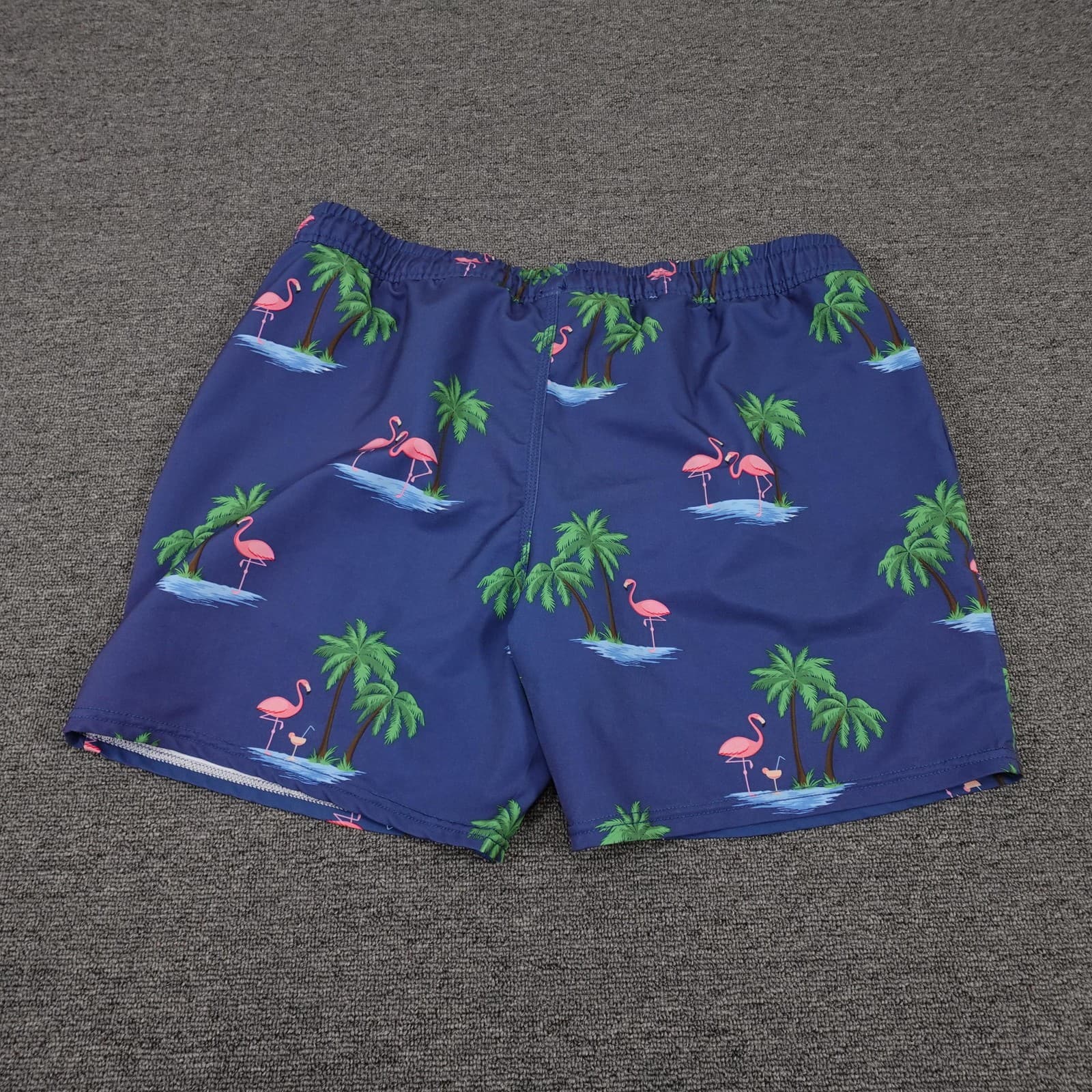 Sperry Swim Shorts Mens Large Blue Flamingo Palm Tree Tropical Print Lined - Thumbnail 6