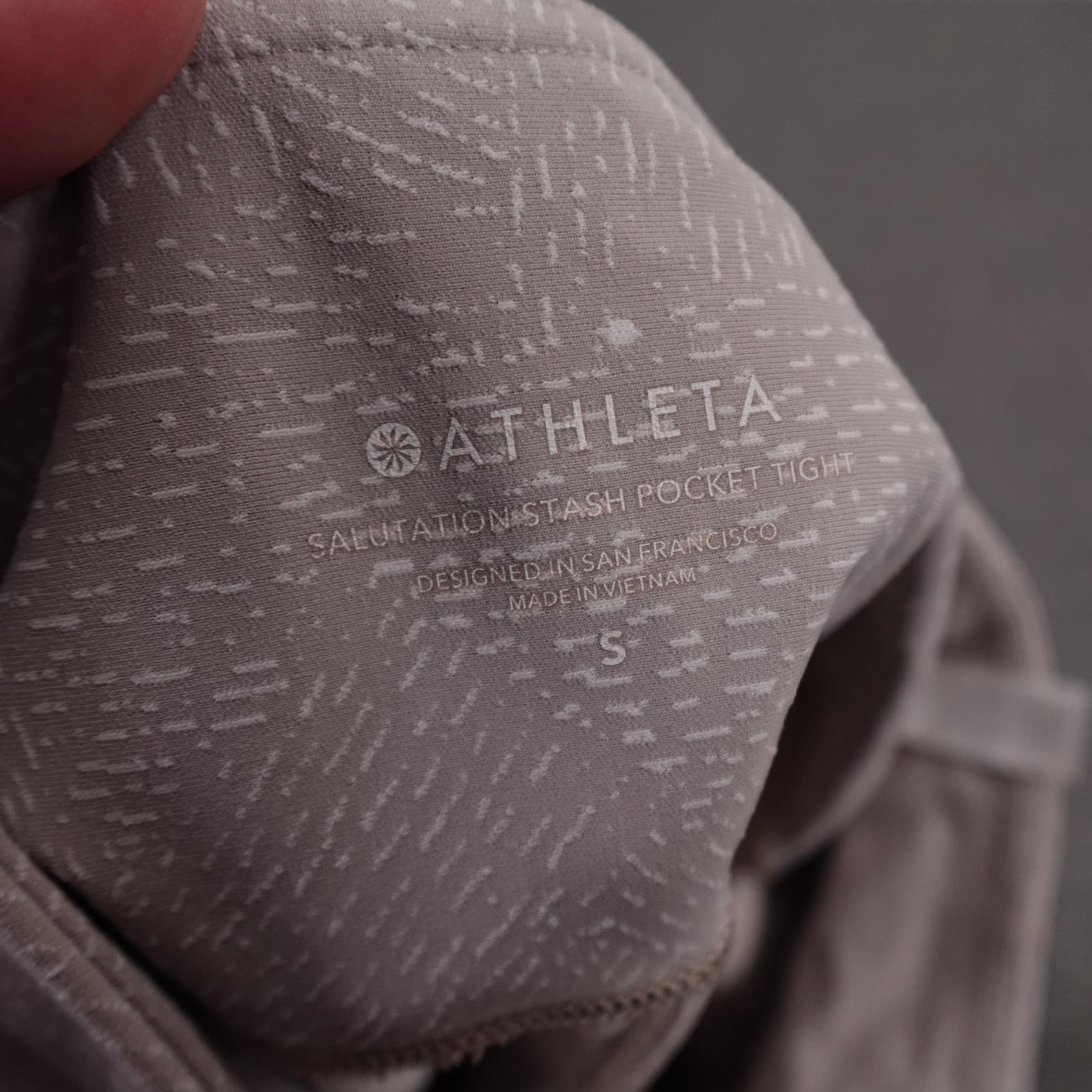 Athleta Leggings Womens Small Beige Salutation Stash Pocket High Rise Tight - Thumbnail 5
