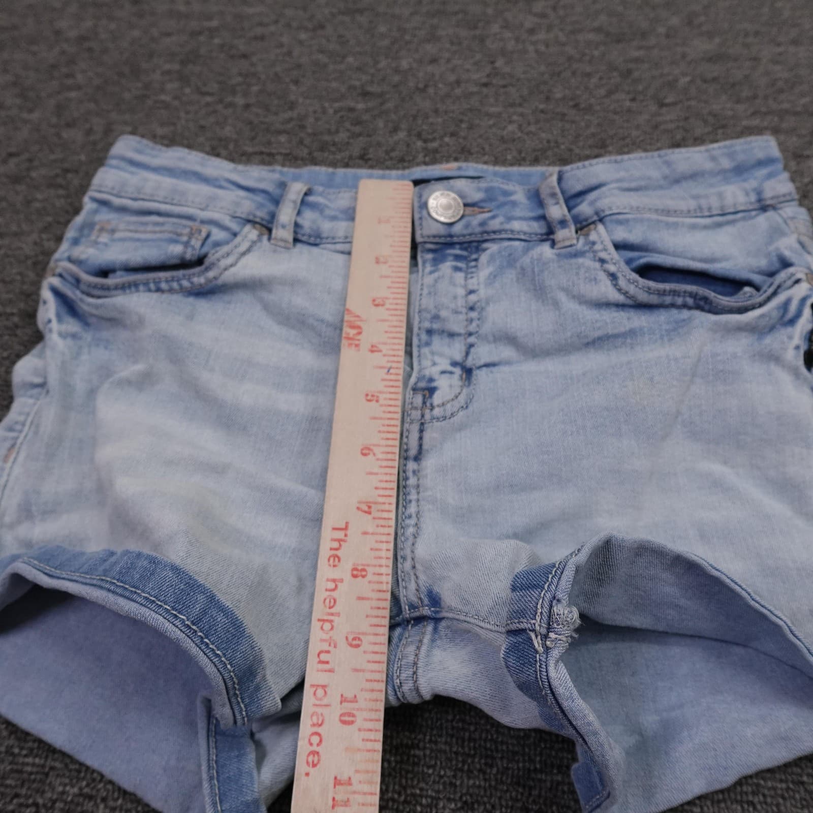 Silver Jeans Co. Shorts Girls 16 Blue Denim Lacy Cutoff Cuffed Stretch Summer - Thumbnail 9