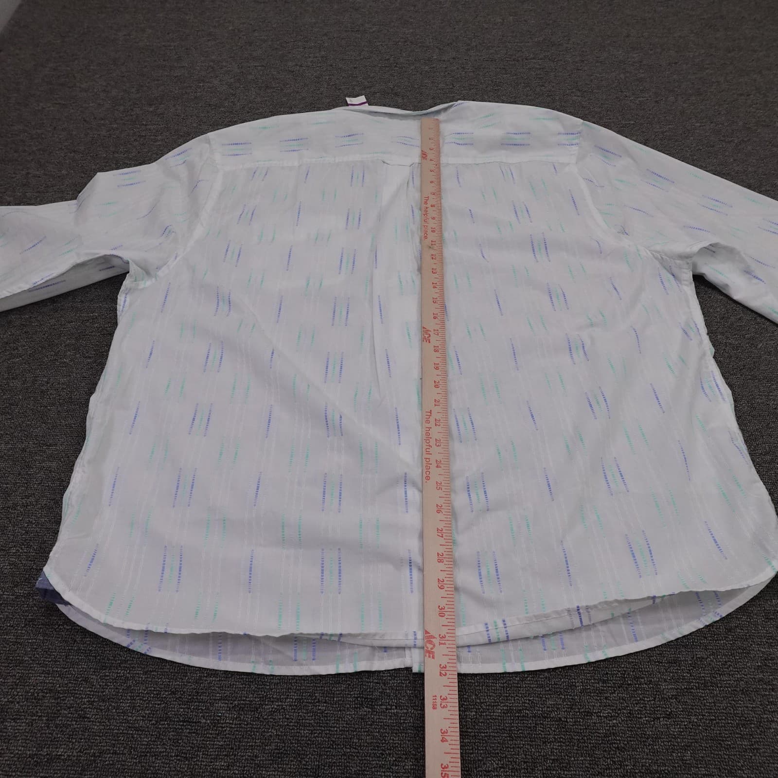 Tommy Bahama Shirt Mens Big 2X White Stripe Long Sleeve Button Up Florida Falls - Thumbnail 7