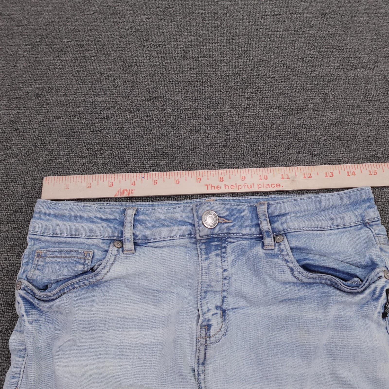 Silver Jeans Co. Shorts Girls 16 Blue Denim Lacy Cutoff Cuffed Stretch Summer - Thumbnail 8