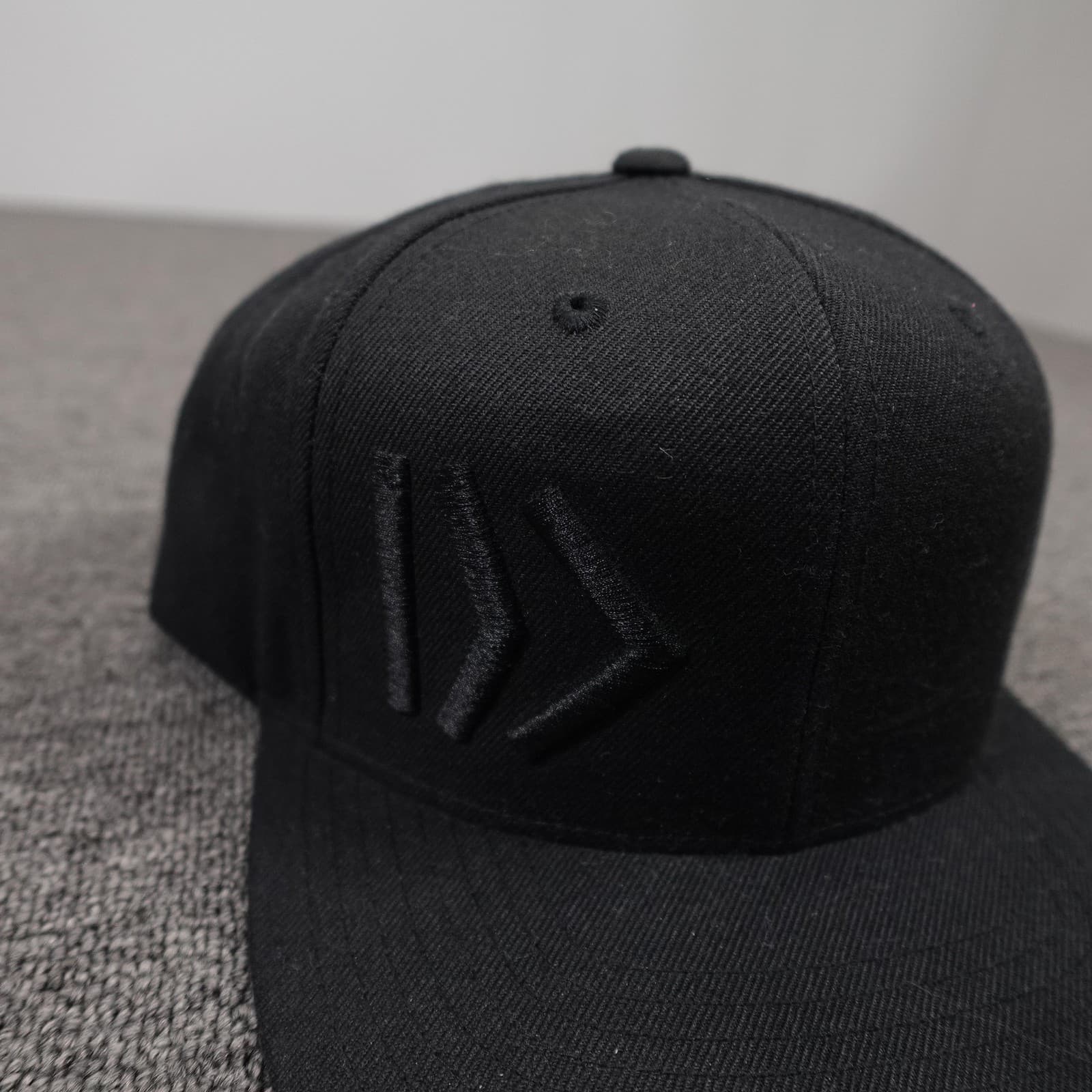 Yupoong NAMB Hat Cap Snap Back Mens One Size Black Underbrim Flat Bill Logo - Thumbnail 2
