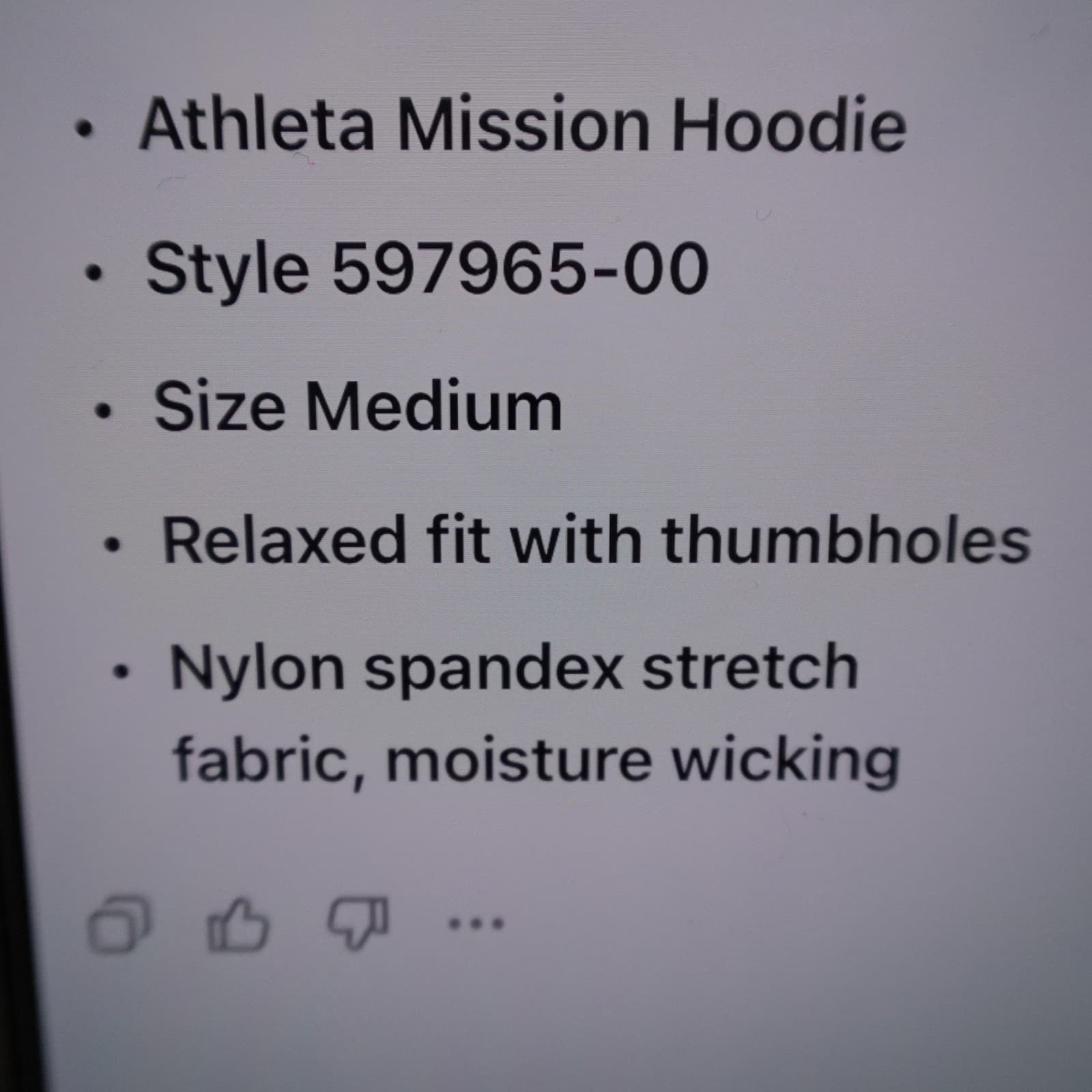 Athleta Mission Hoodie Womens Medium Brown Pullover Thumbholes Pockets Athletic - Thumbnail 7
