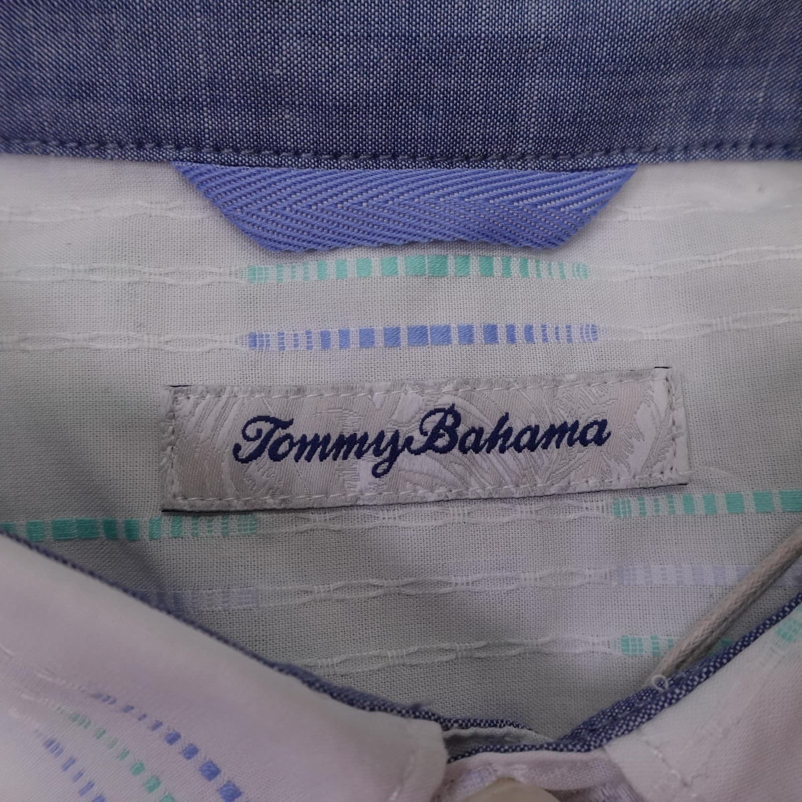 Tommy Bahama Shirt Mens Big 2X White Stripe Long Sleeve Button Up Florida Falls - Thumbnail 4
