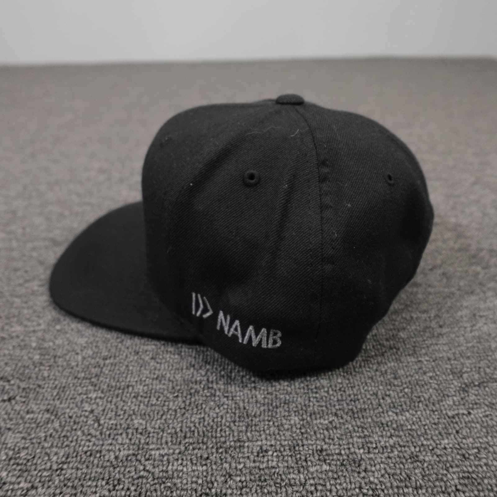 Yupoong NAMB Hat Cap Snap Back Mens One Size Black Underbrim Flat Bill Logo - Thumbnail 3