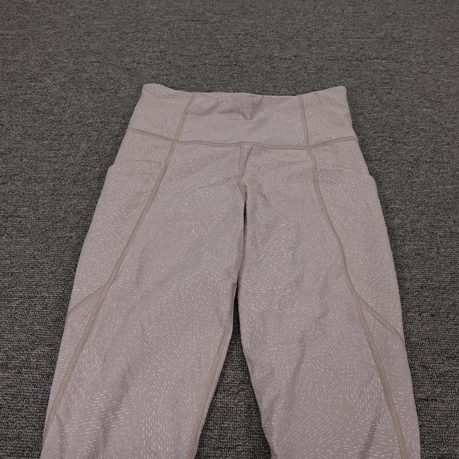 Athleta Leggings Womens Small Beige Salutation Stash Pocket High Rise Tight - Thumbnail 2