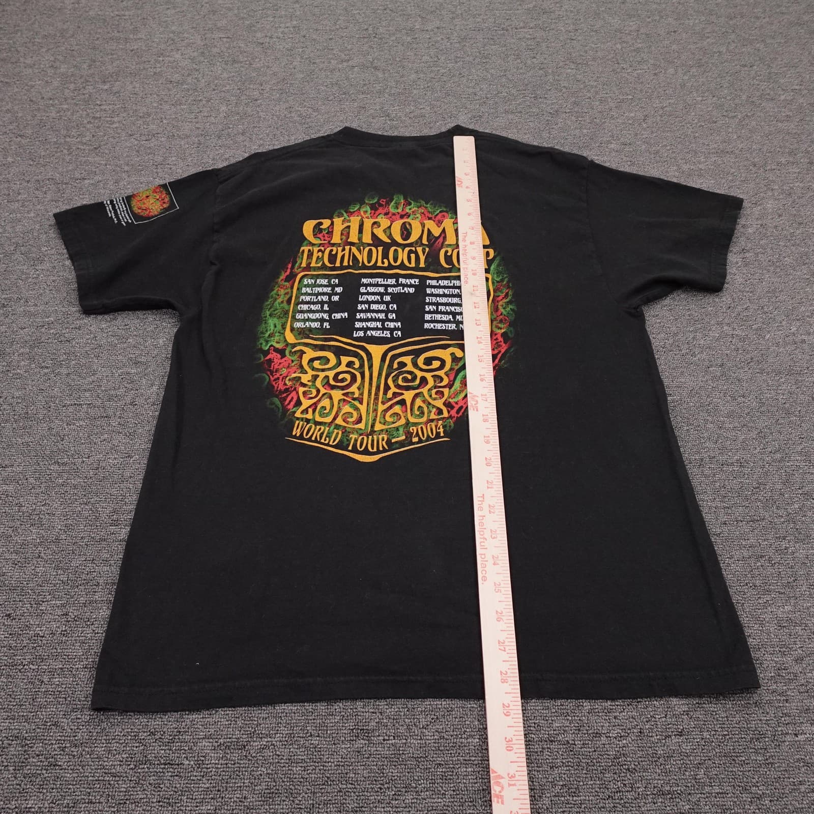 Vintage Chroma Technology Corp Shirt Mens Large World Tour 2004 Graphic Tee - Thumbnail 6